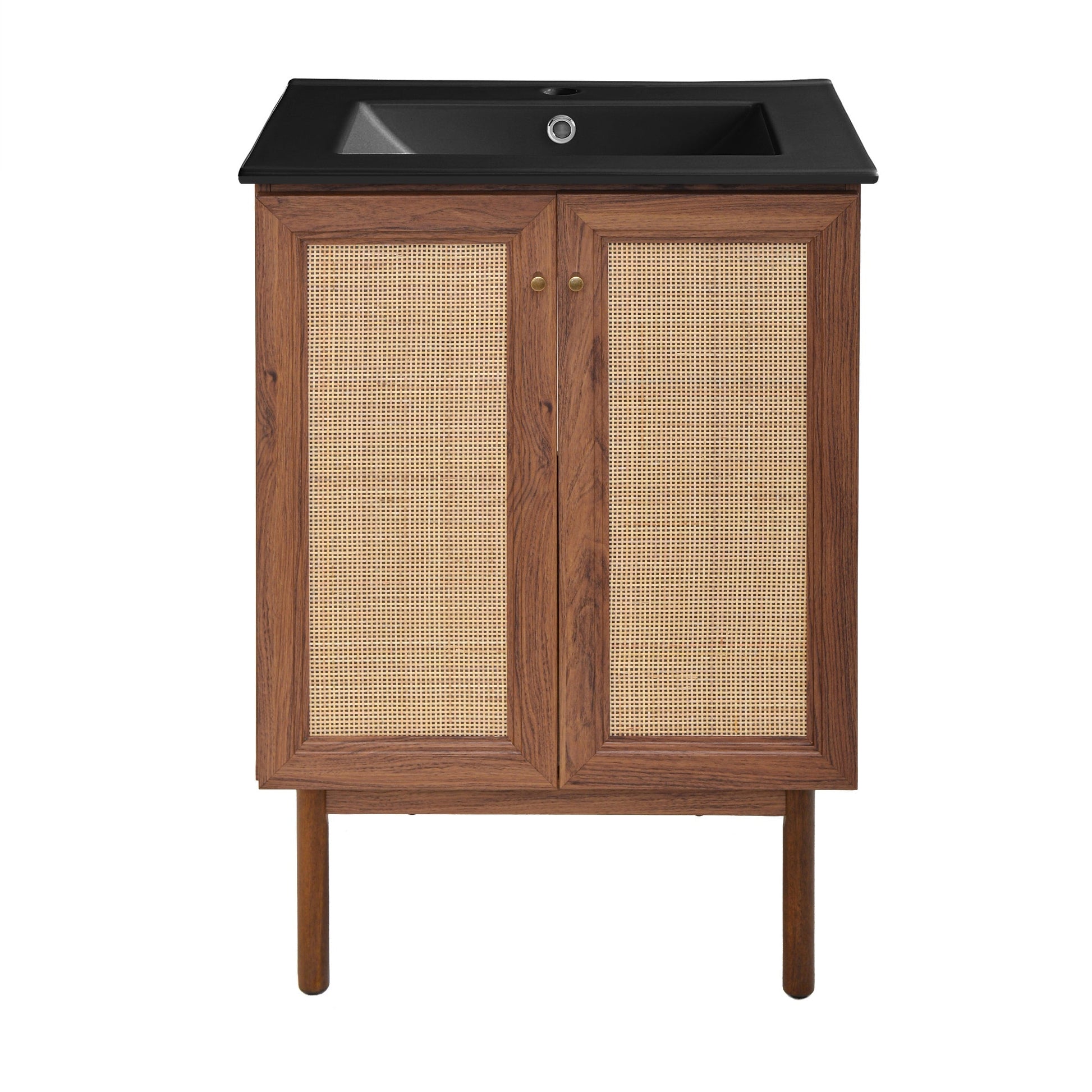 Brown Oak / Matte Black / 1-Hole