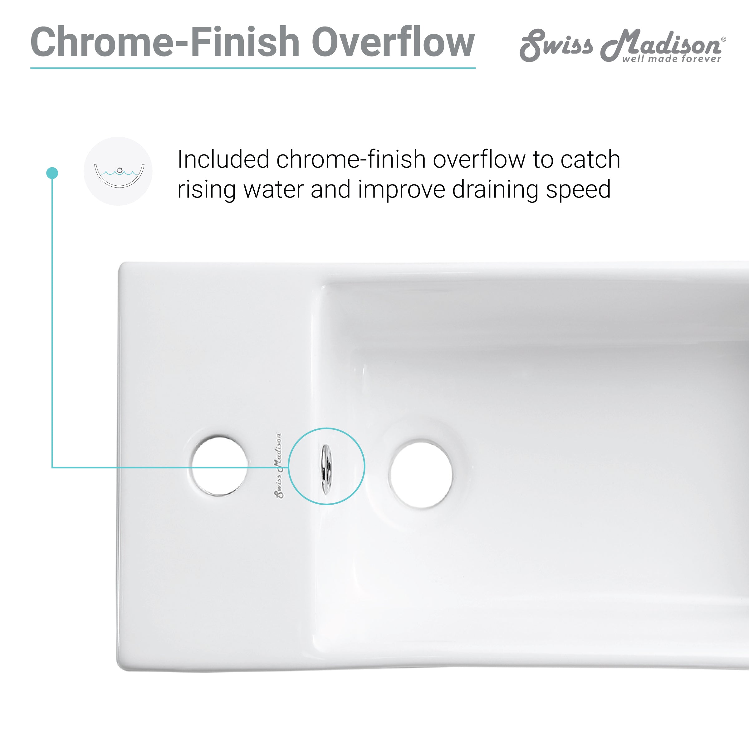 Chrome / White / 1-Hole