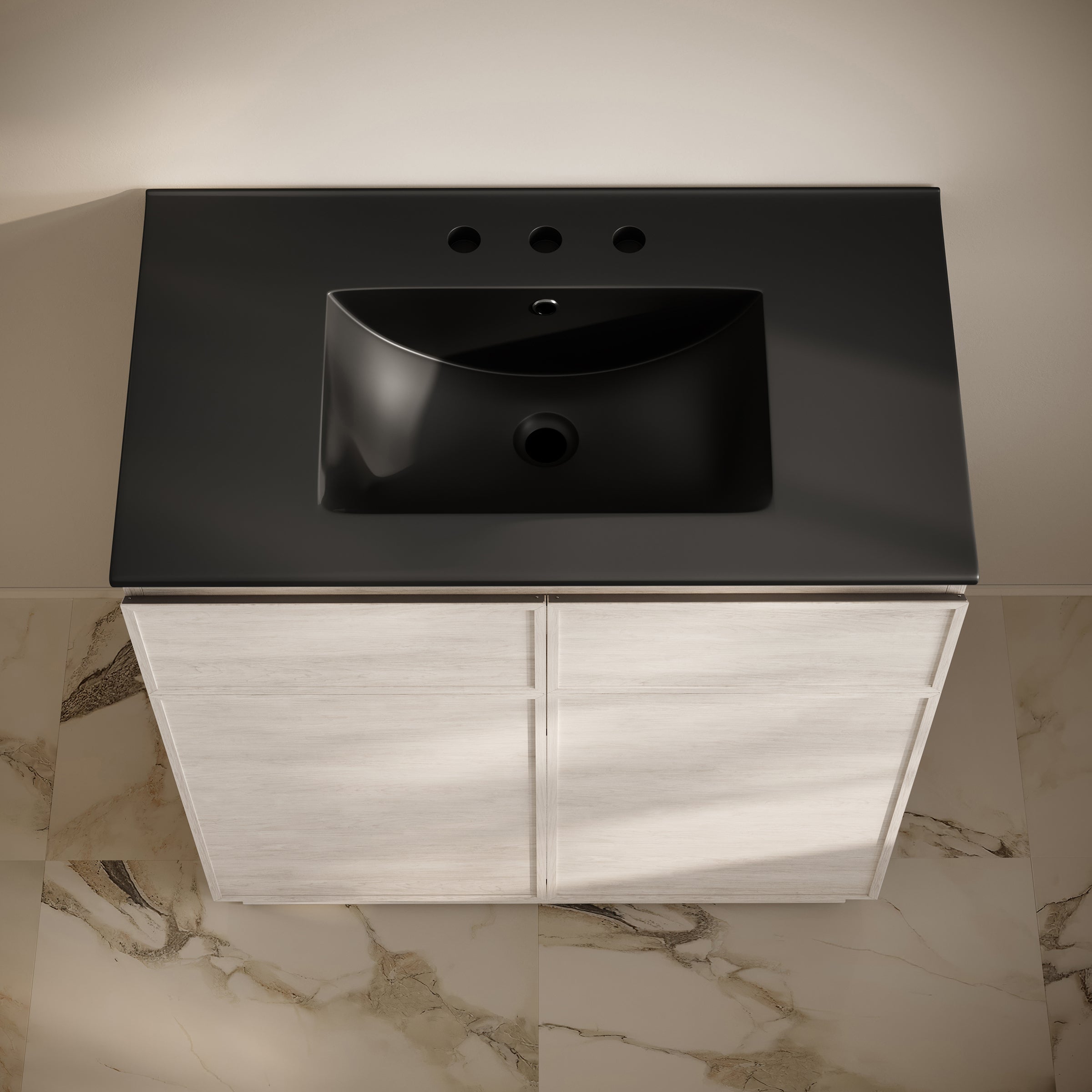 White Oak / Black / 3-Hole