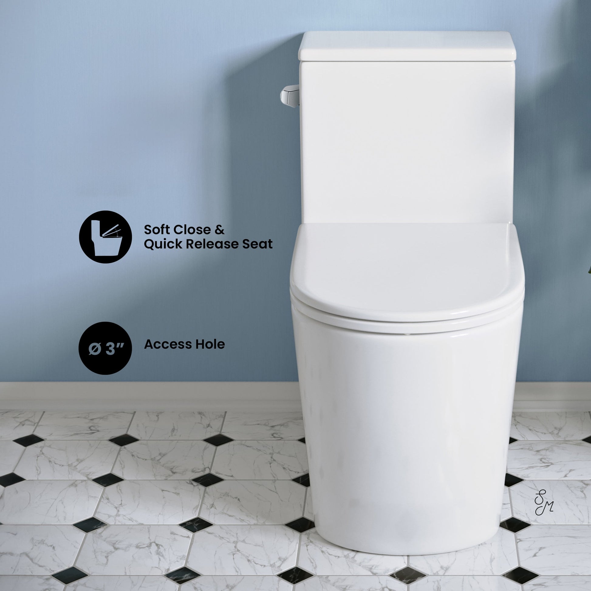 Glossy White / Single - Left