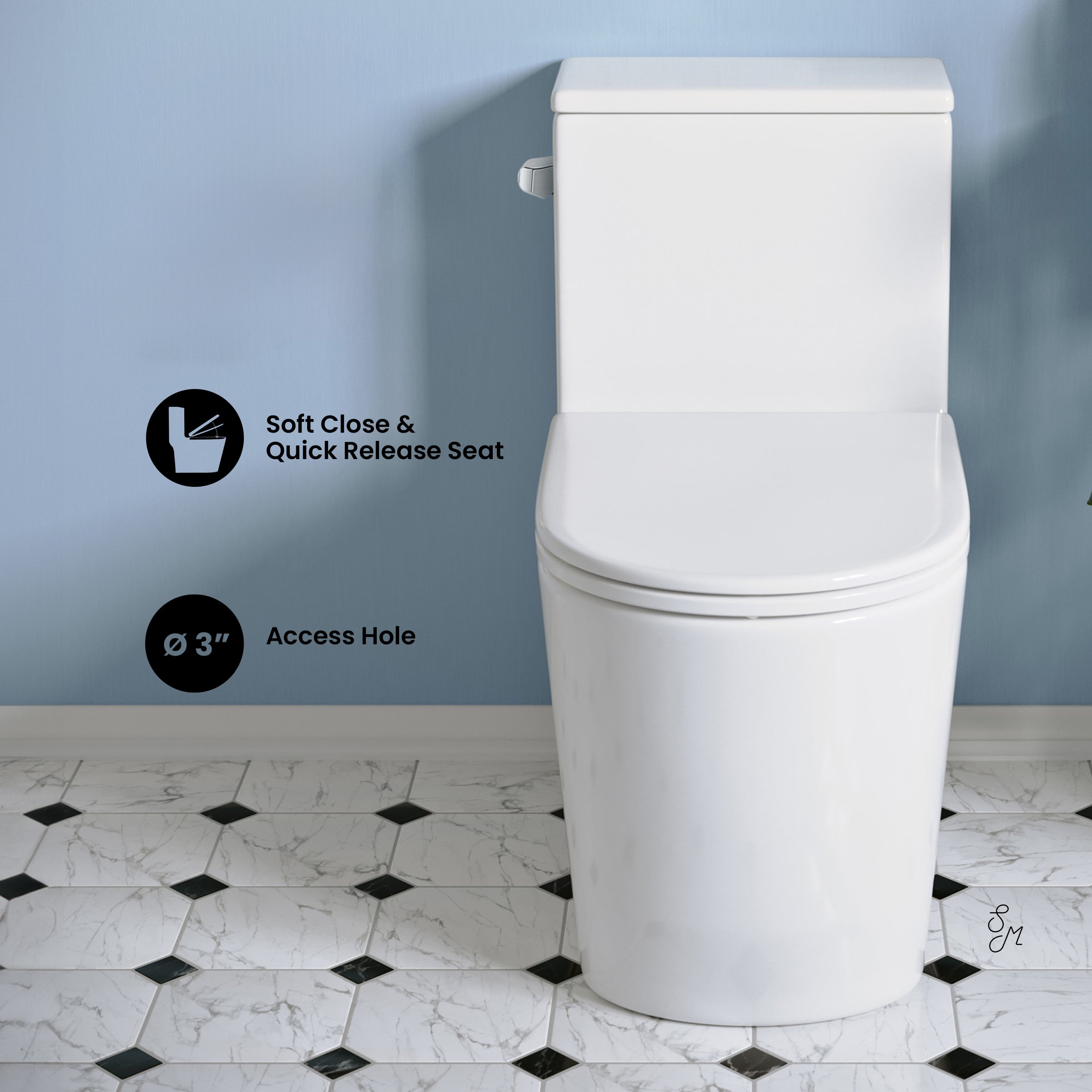 Glossy White / Single - Left