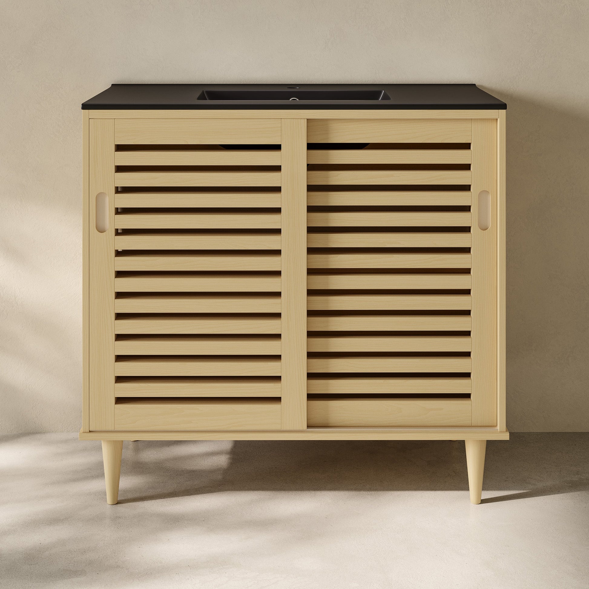 Natural Oak / Black / 1-Hole