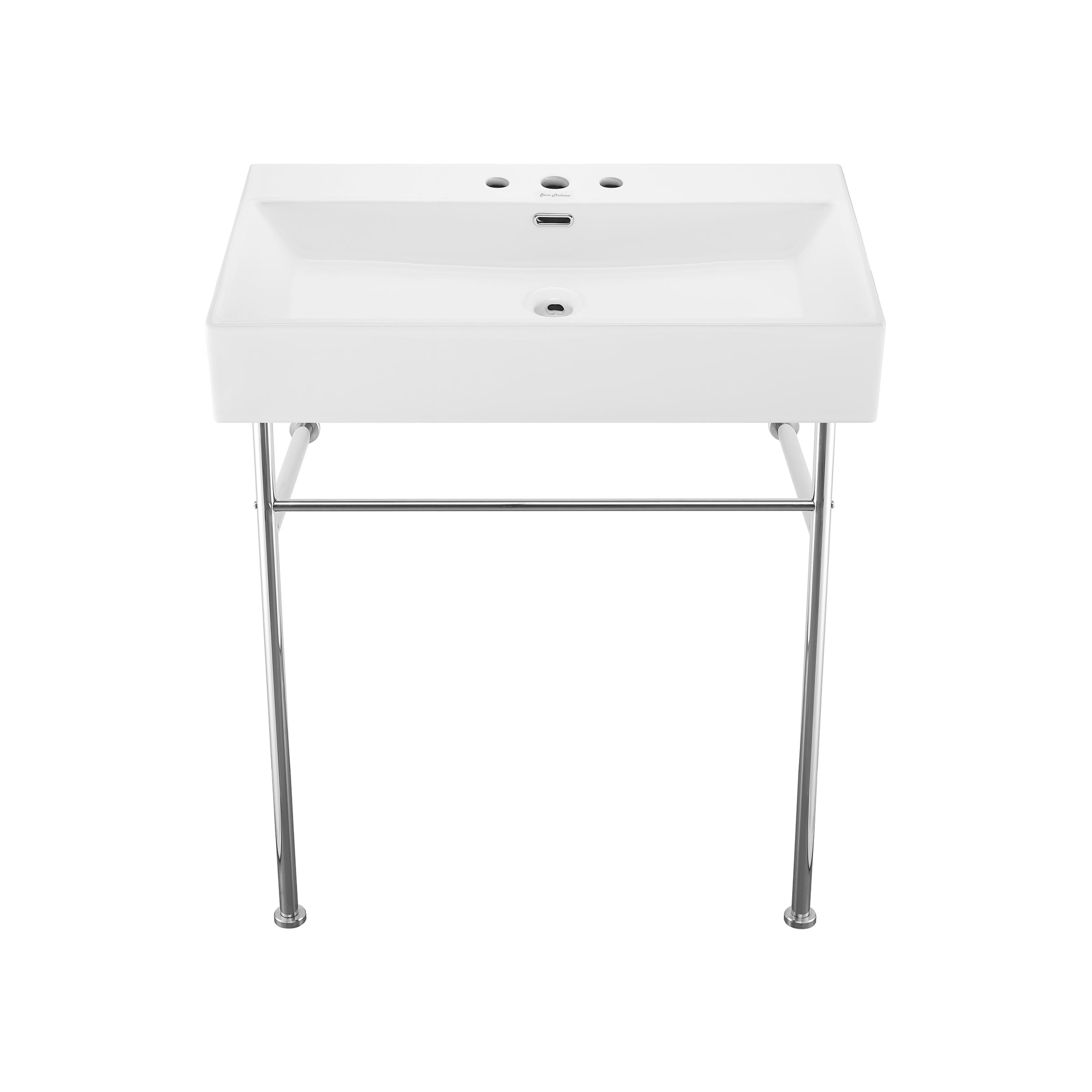 Chrome / White / 3-Hole