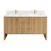 Light Natural Oak / White Zeus - 1 Faucet Hole