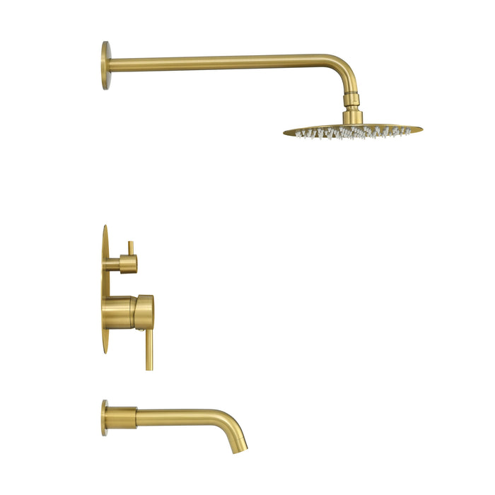 Brushed Gold / Without Hand Sprayer / With Tub Filler