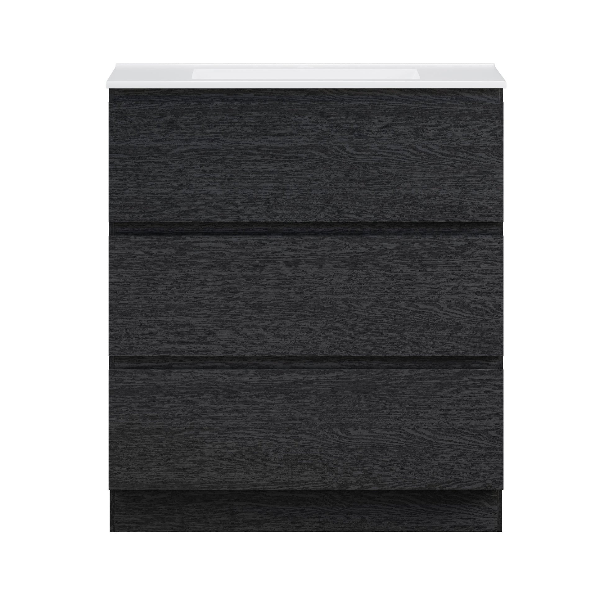 Black Oak / Glossy White / 1-Hole