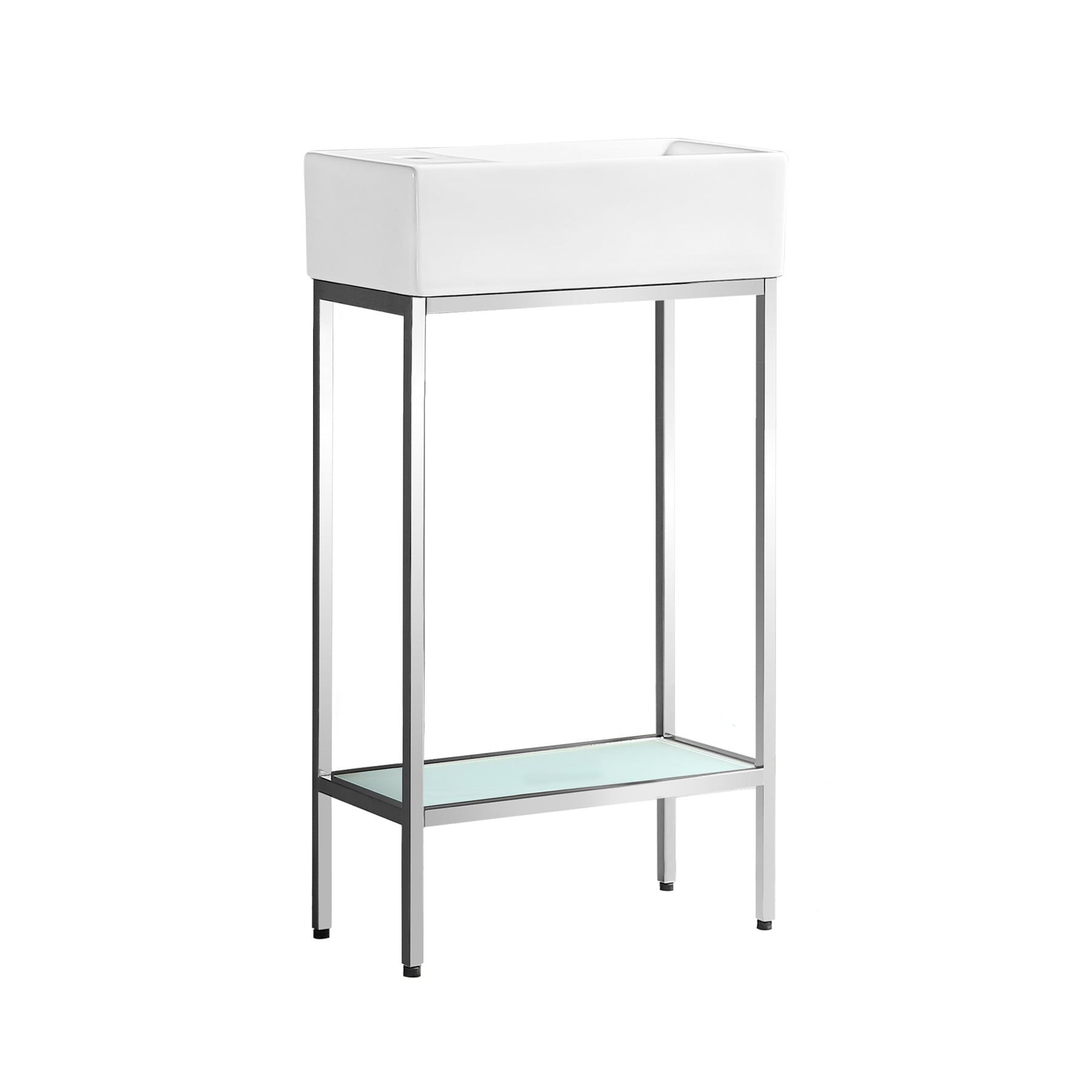 Chrome / White / 1-Hole
