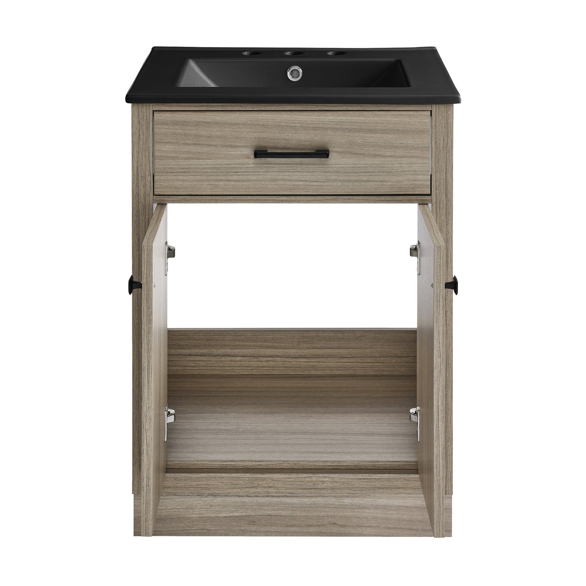 Weathered Oak / Matte Black / 3-Hole