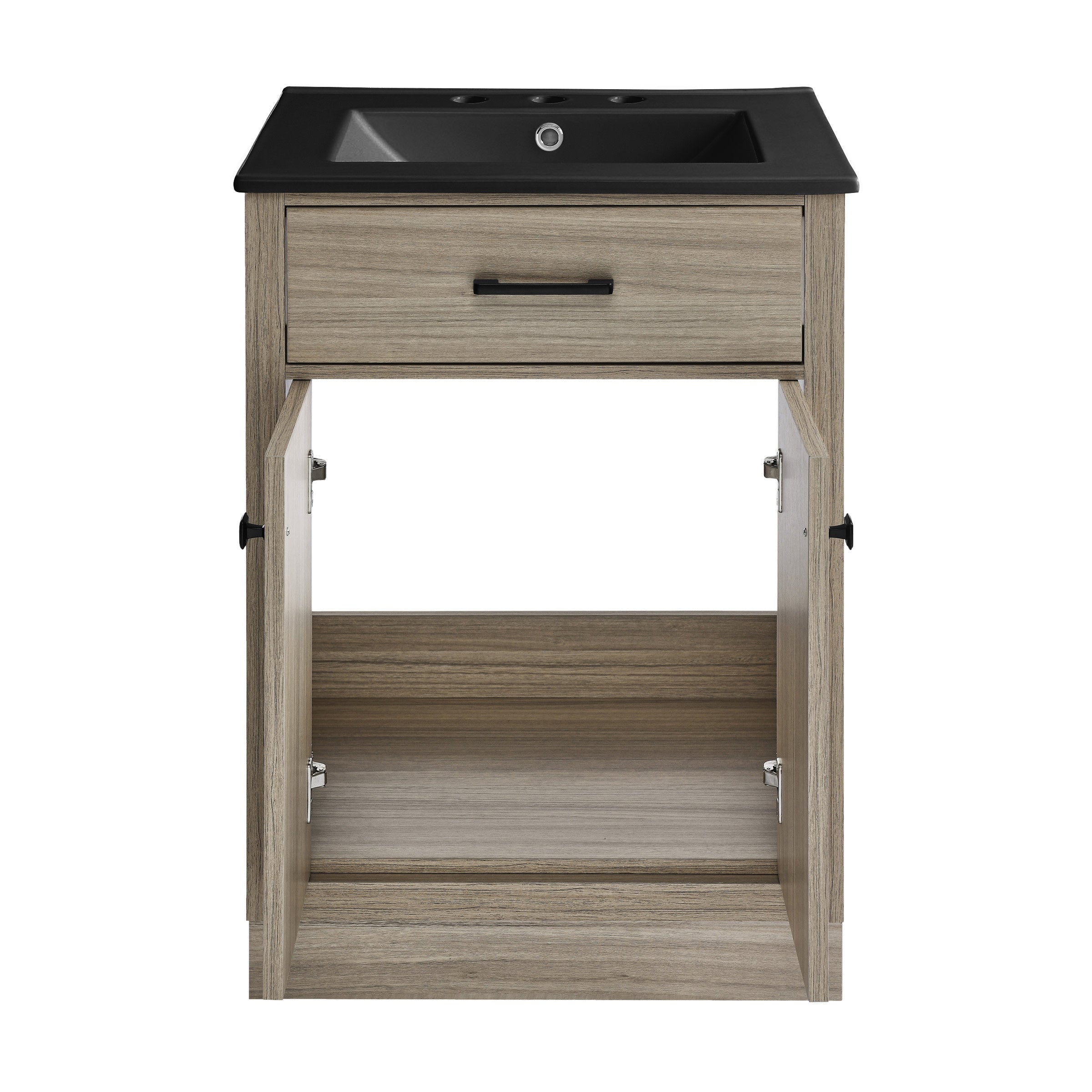 Weathered Oak / Matte Black / 3-Hole