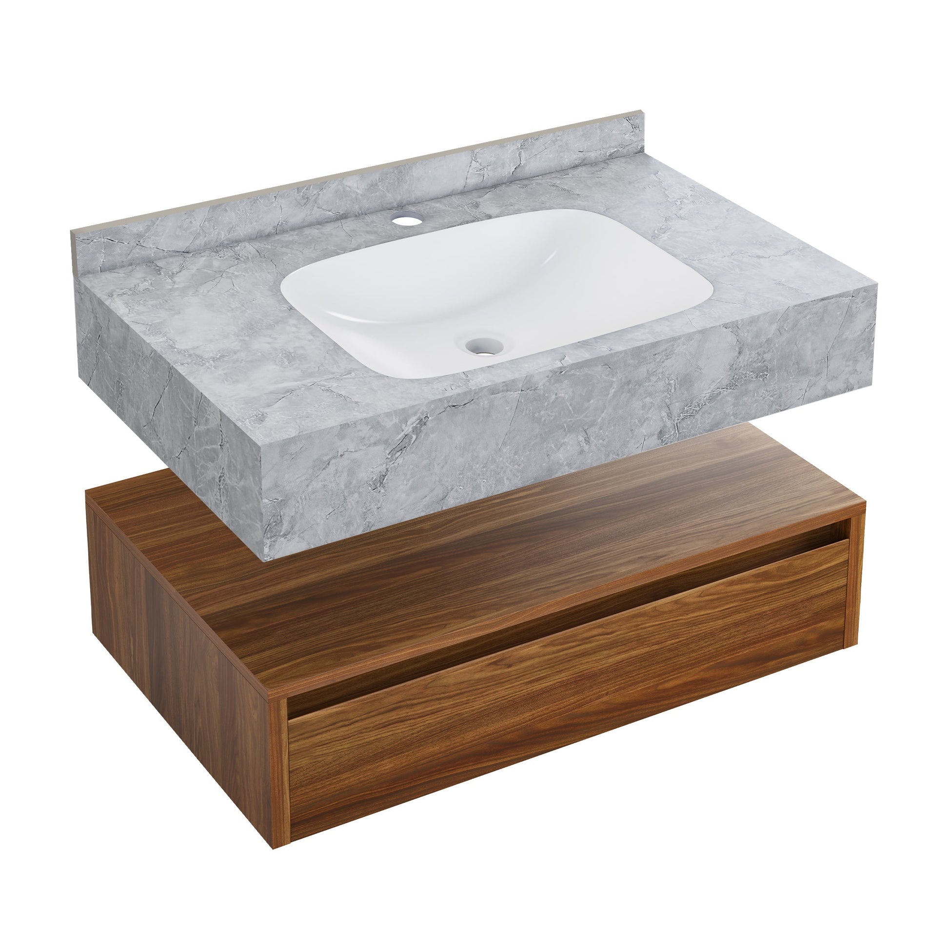 Brown Oak / Storm Gray