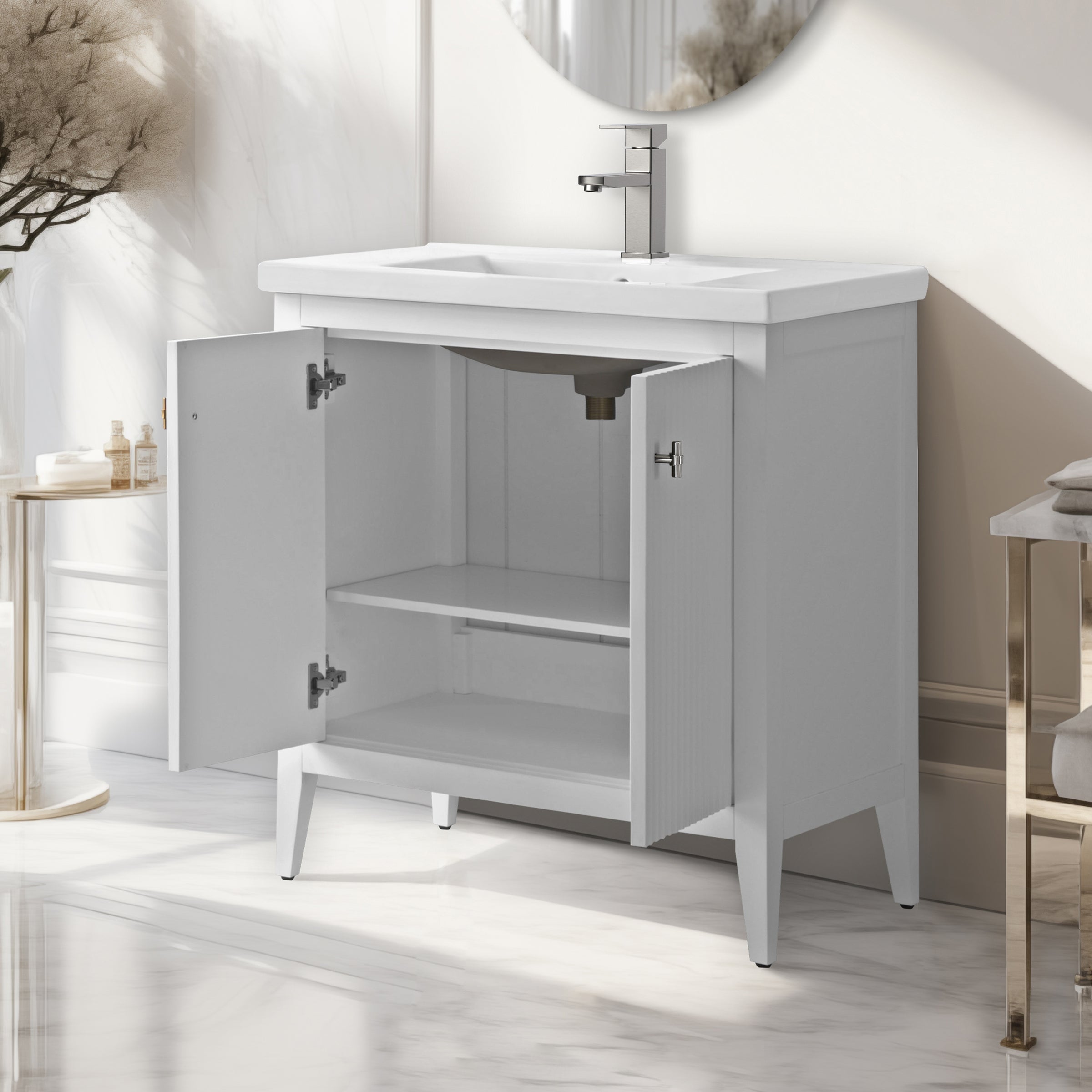 White / Brushed Nickel