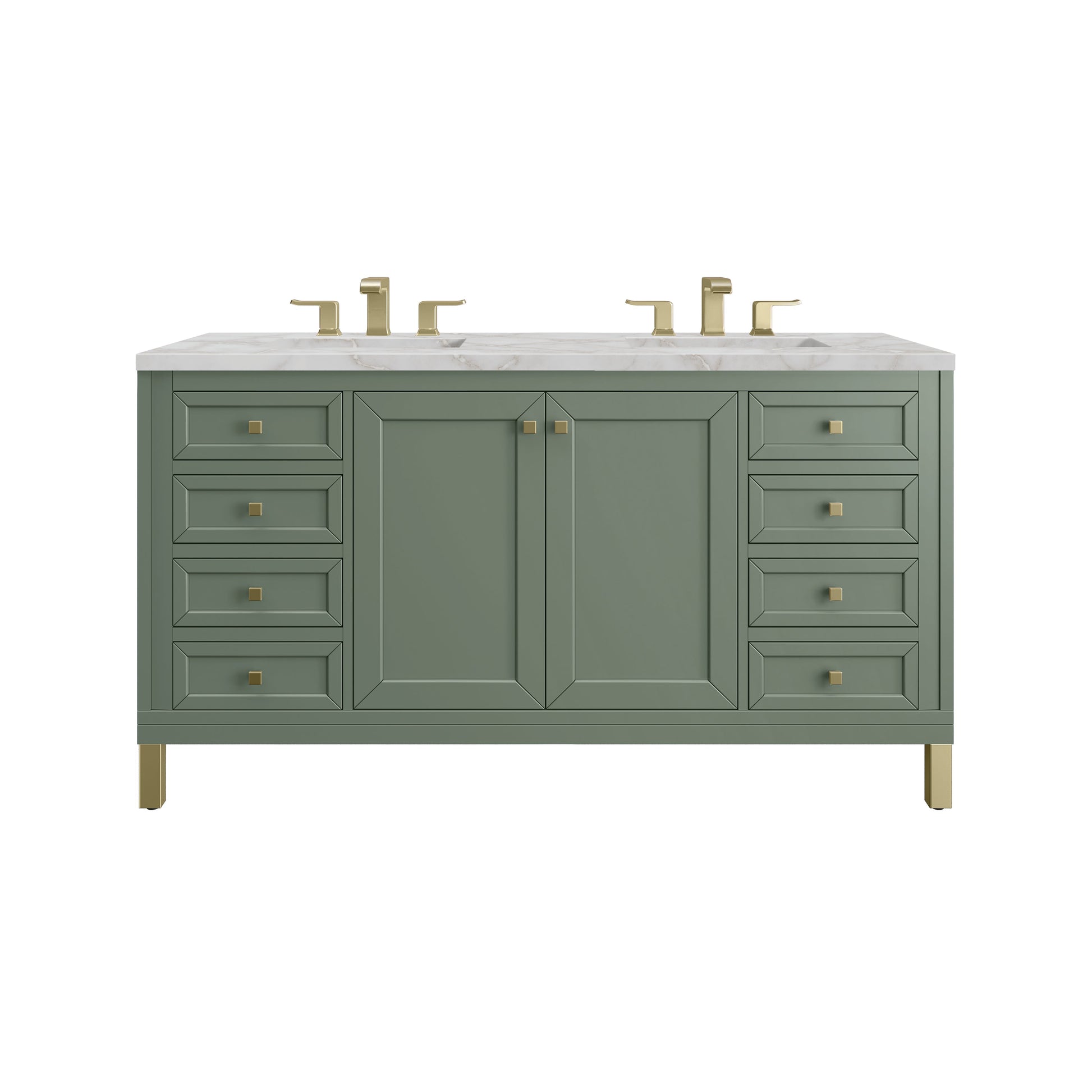 Smokey Celadon / Victorian Silver - 3 Faucet Holes