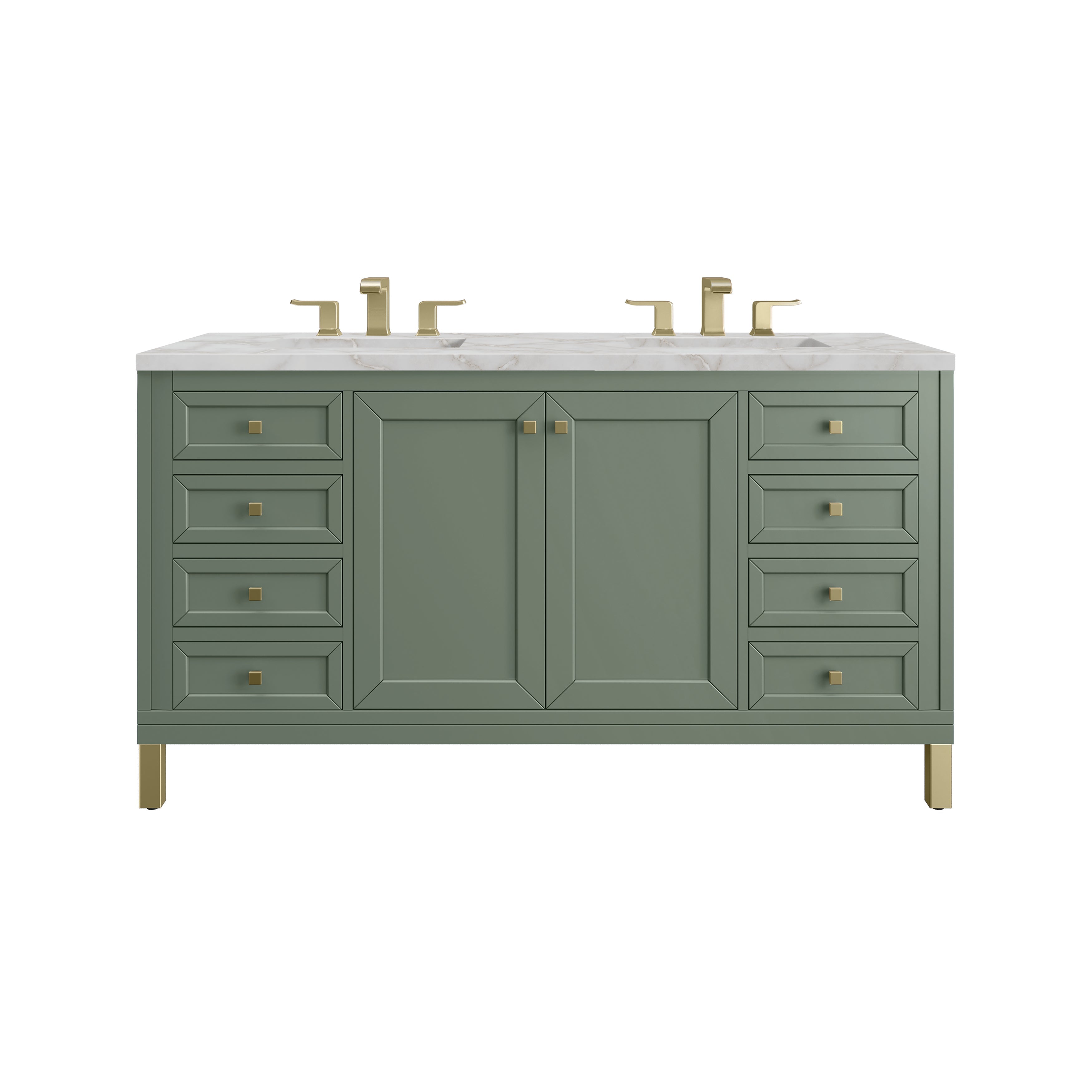 Smokey Celadon / Victorian Silver - 3 Faucet Holes