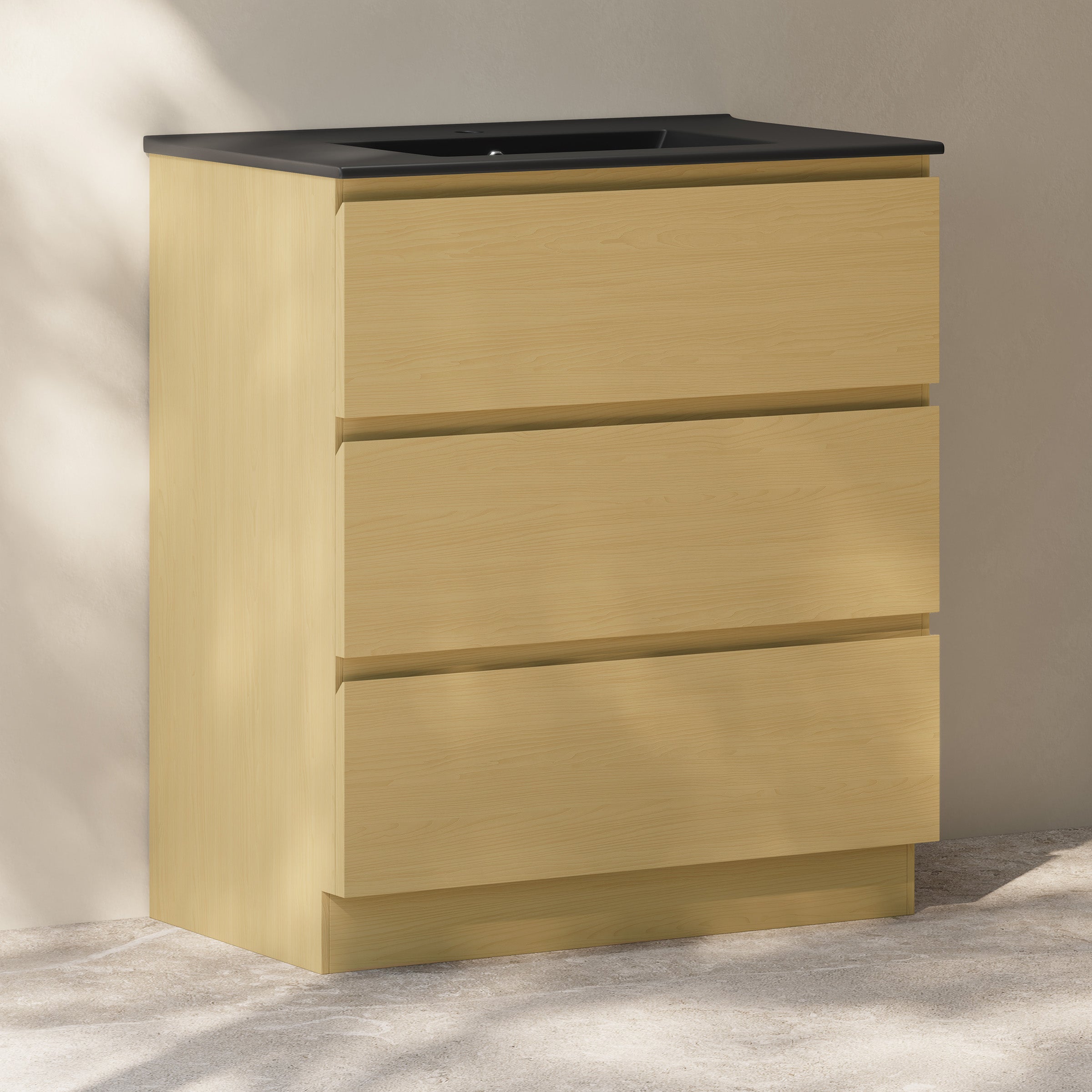 Natural Oak / Matte Black / 1-Hole