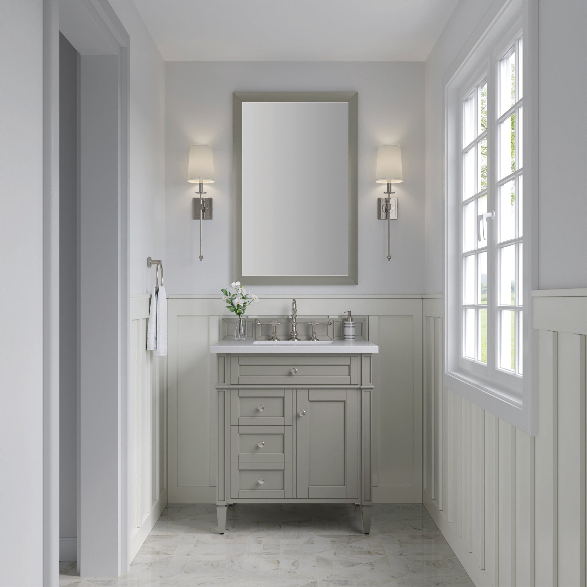 Urban Gray / White Zeus - 3 Faucet Holes