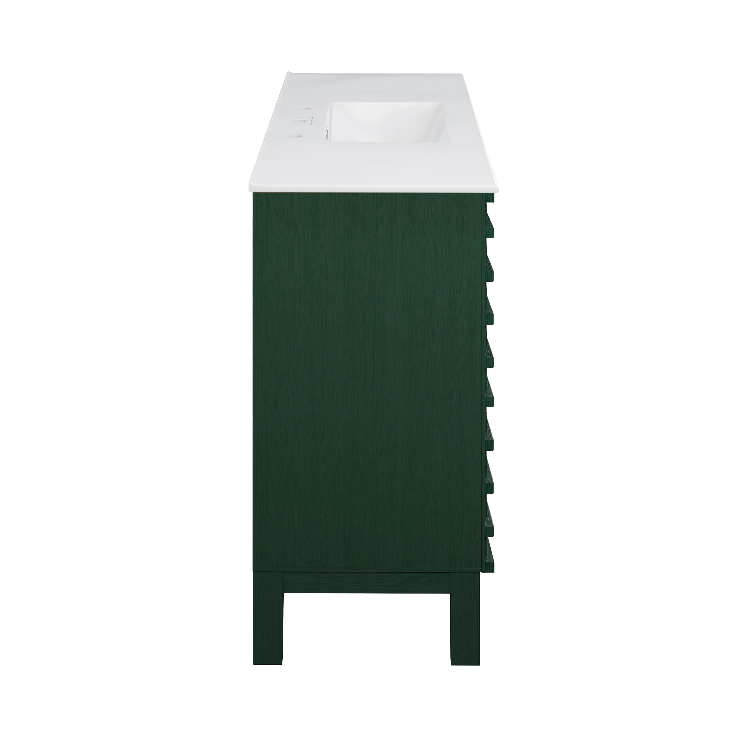 Green Oak / Glossy White / 3-Hole