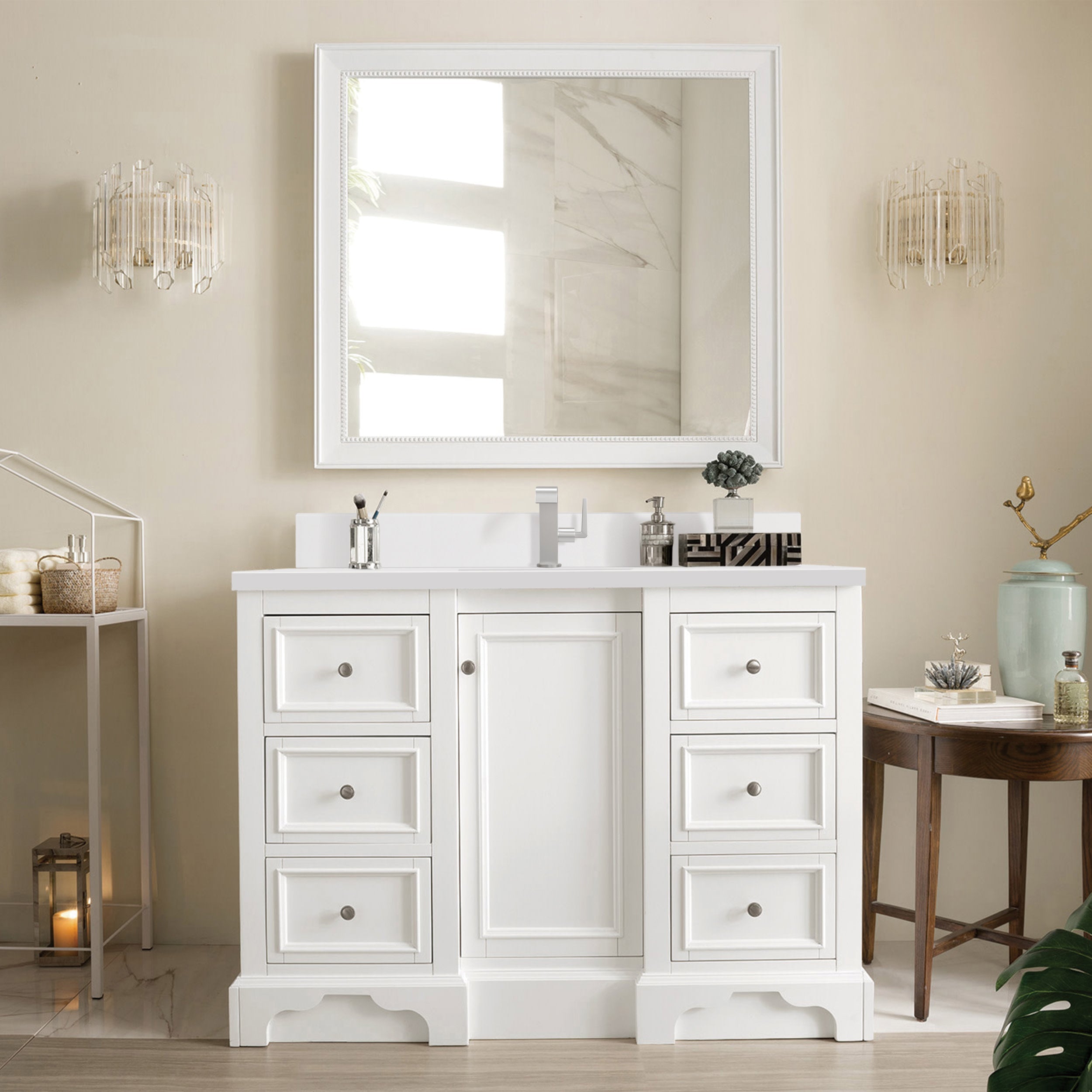 Bright White / White Zeus - 1 Faucet Hole