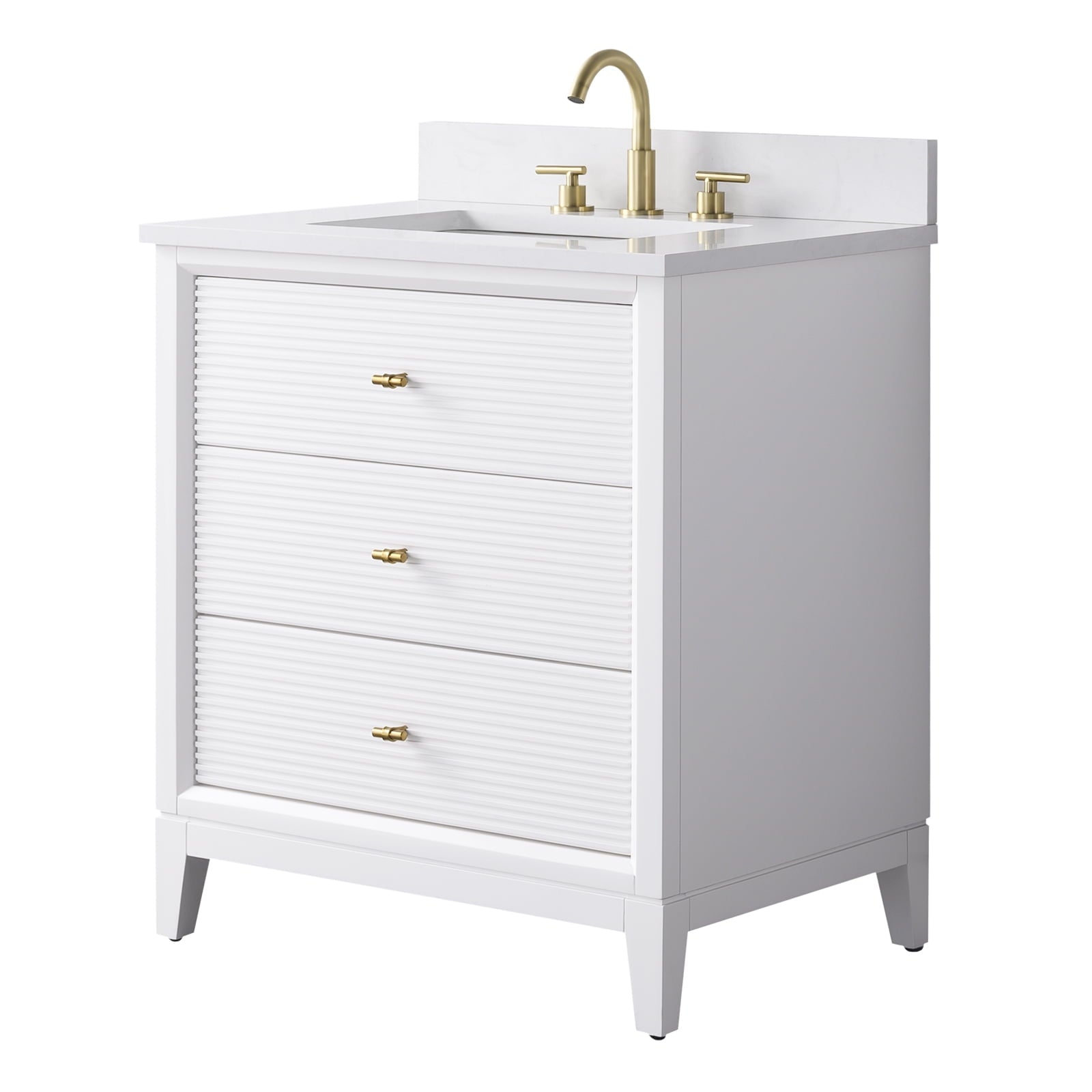 Linear White / Golden Brushed