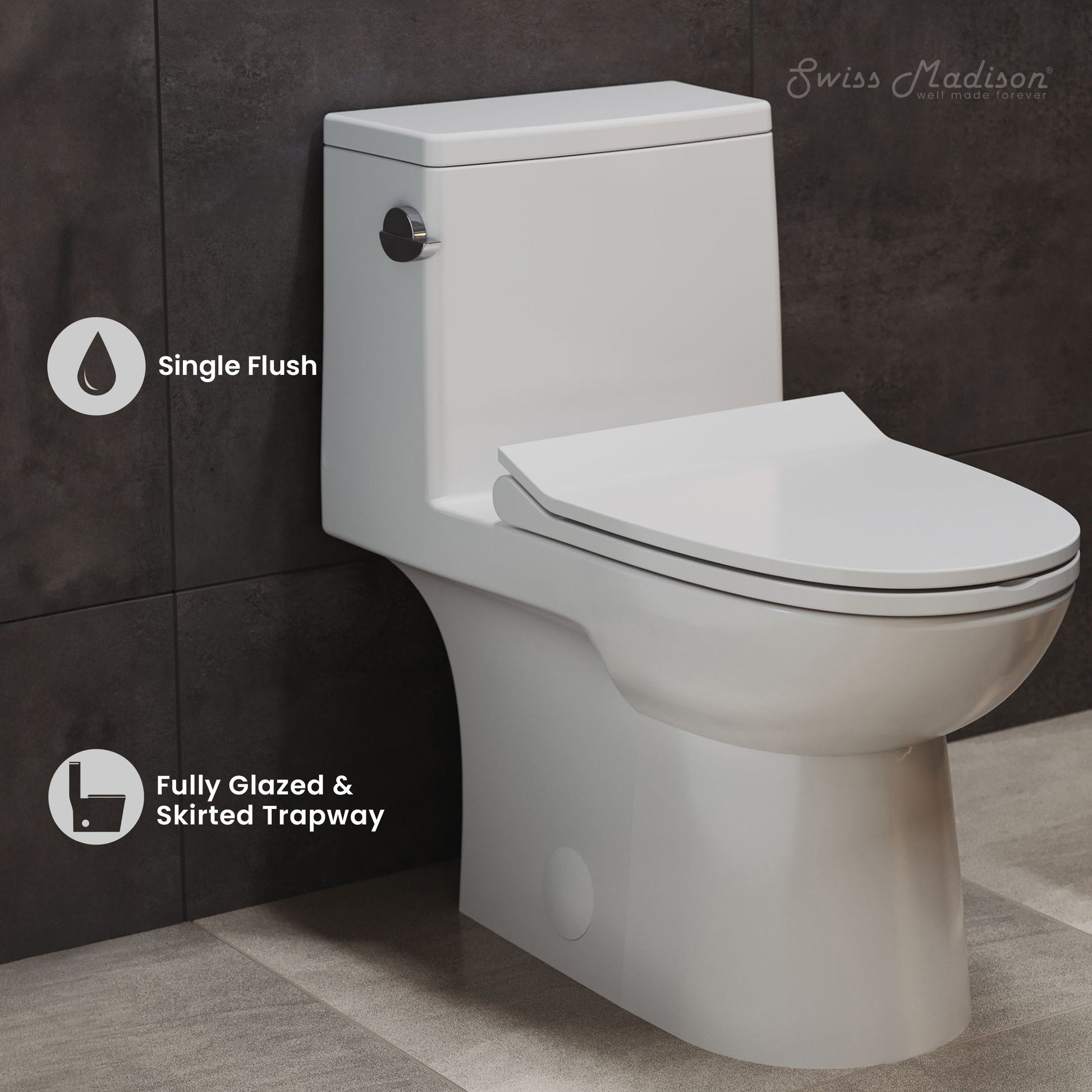 Glossy White / Single - Left