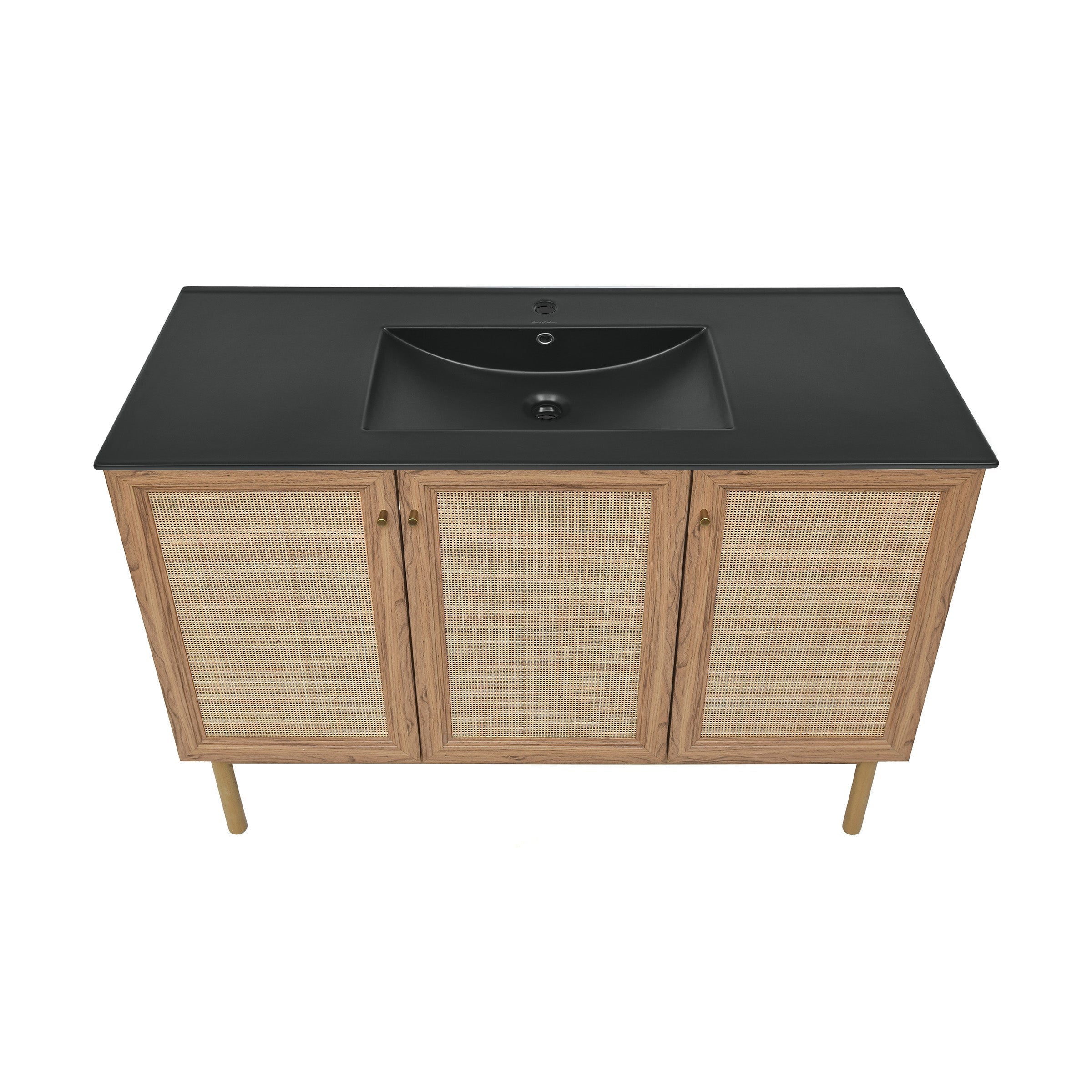 Golden Oak / Matte Black / 1-Hole