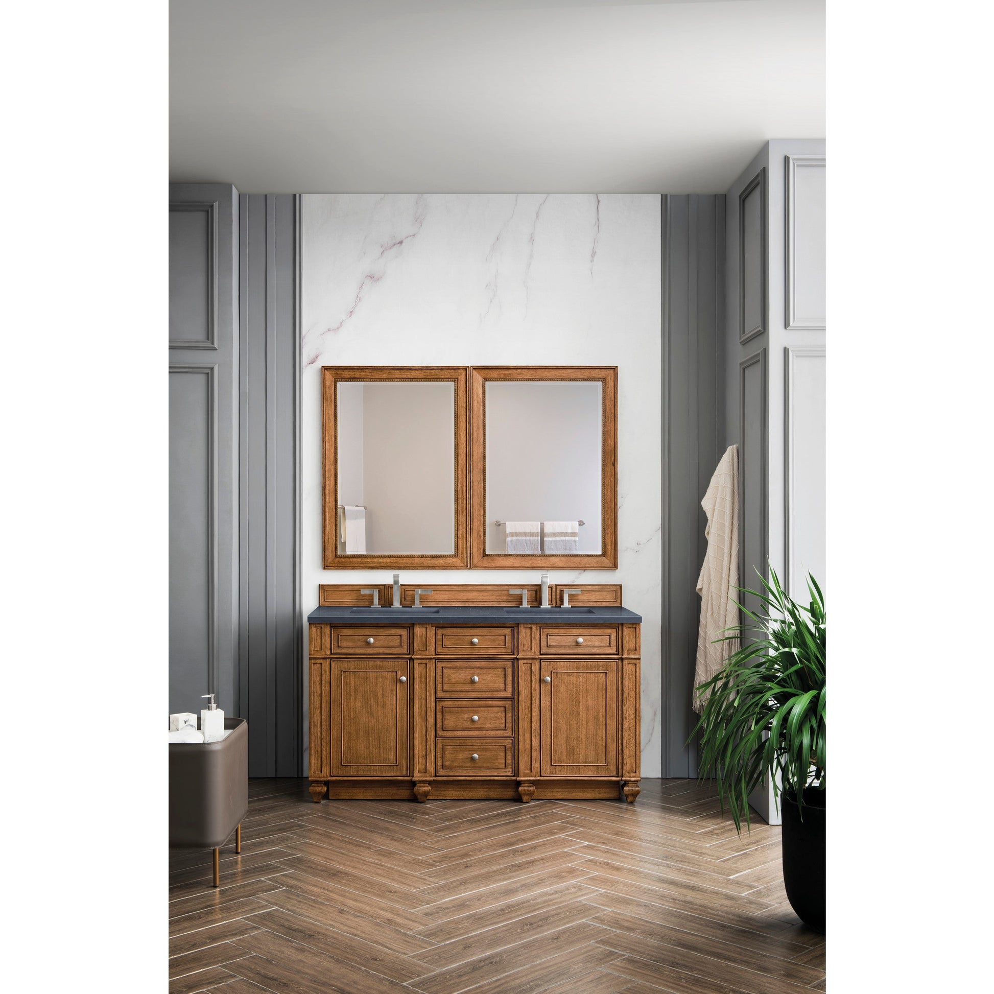 Saddle Brown / Charcoal Soapstone - 3 Faucet Holes
