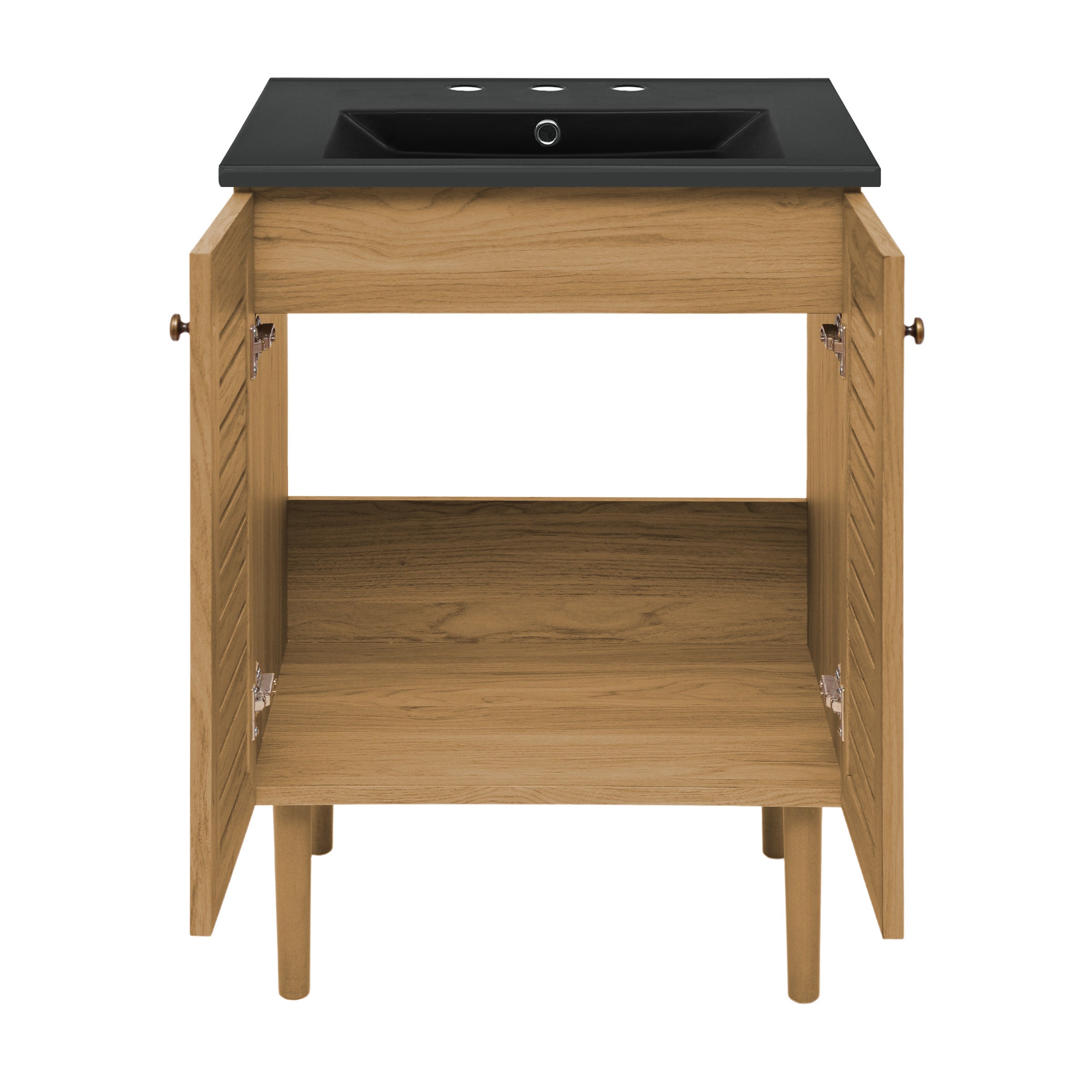 Golden Oak / Matte Black / 3-Hole