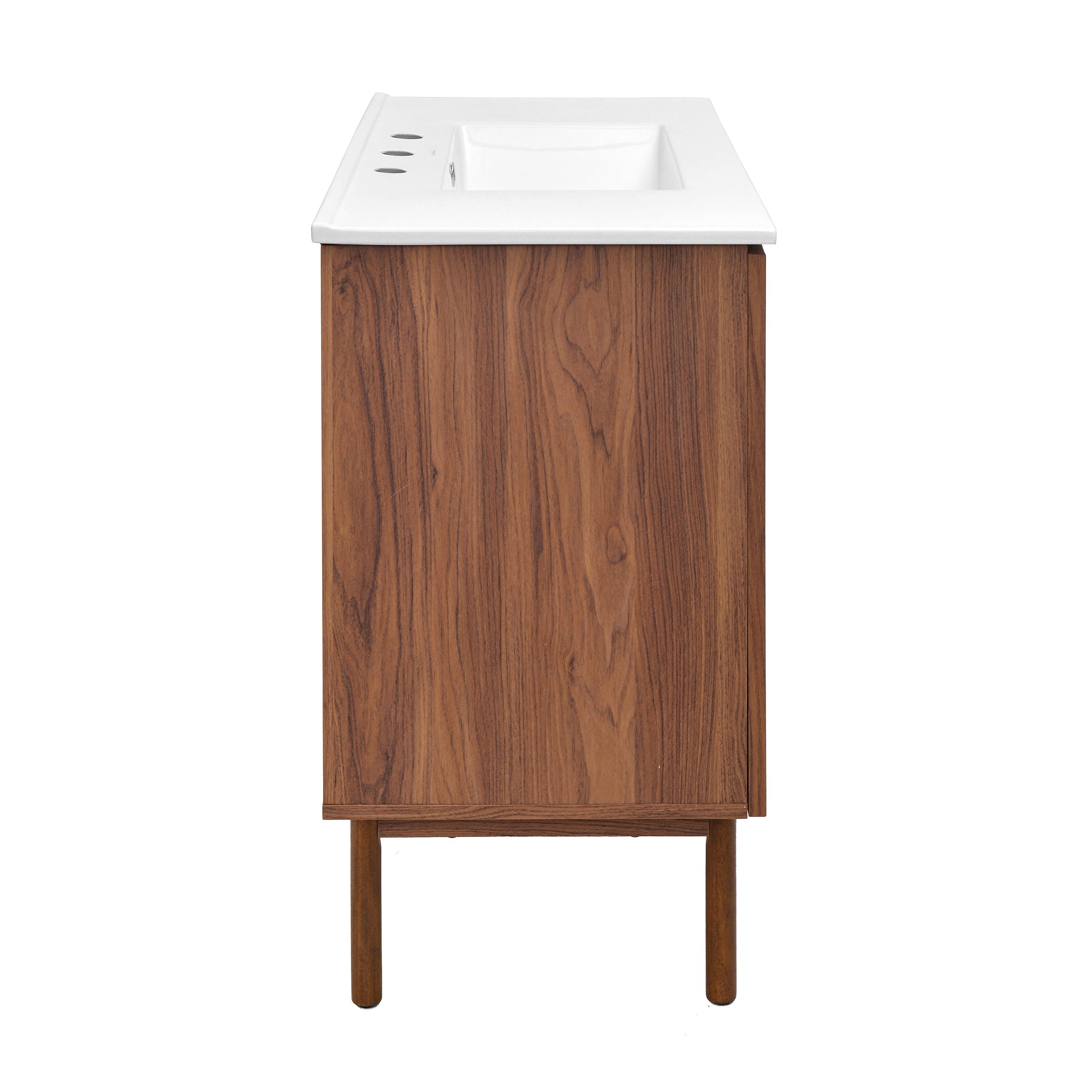 Brown Oak / White / 3-Hole