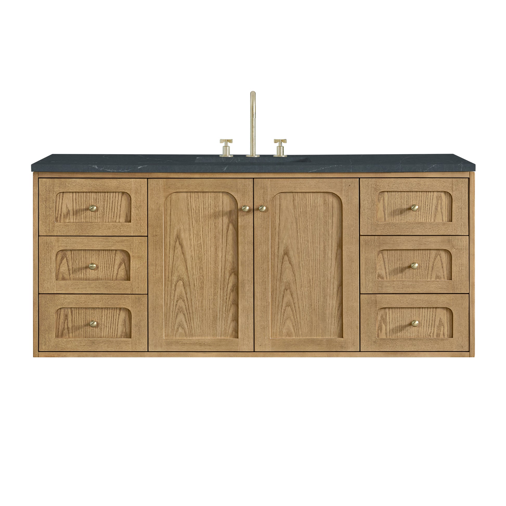 Light Natural Oak / Charcoal Soapstone - 3 Faucet Holes