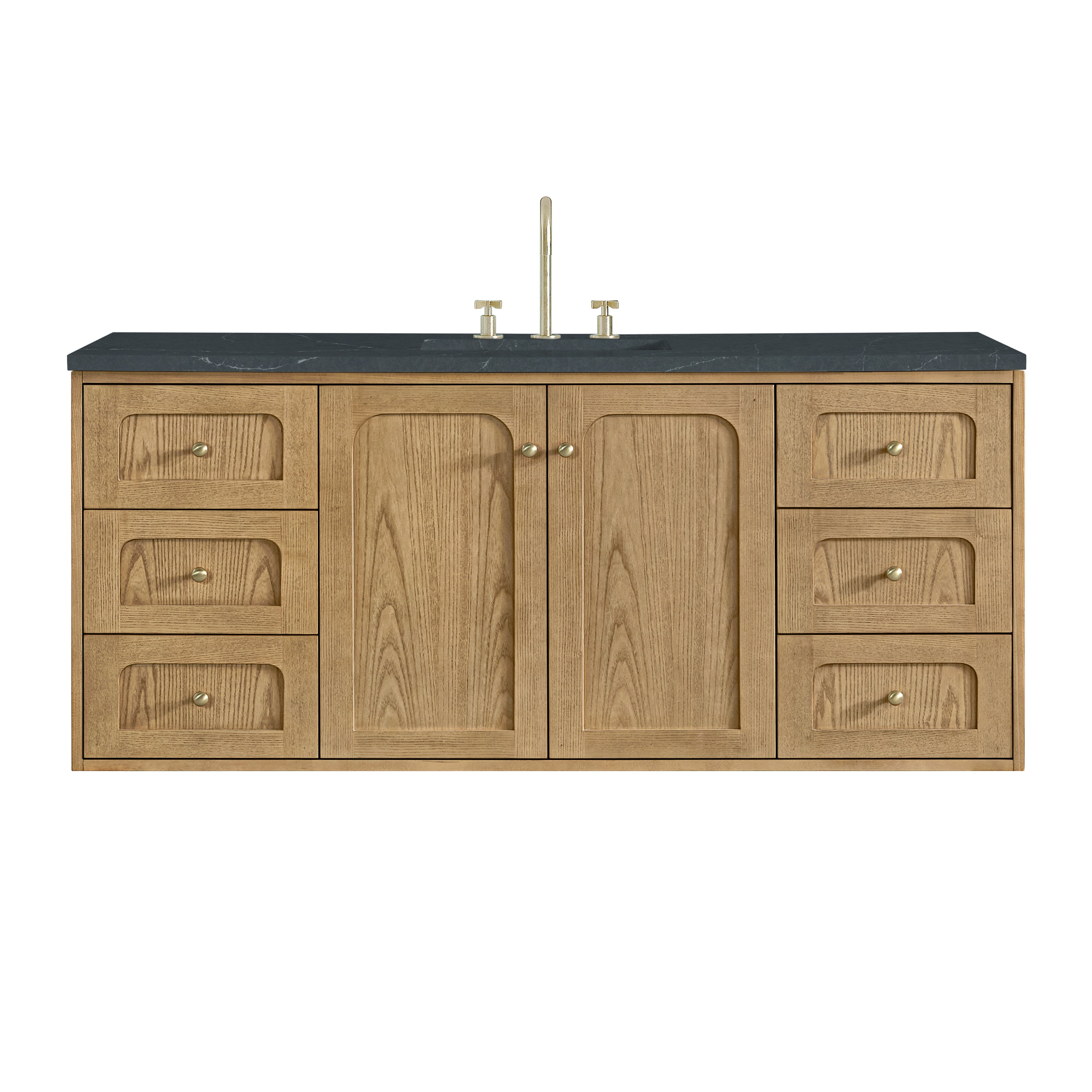 Light Natural Oak / Charcoal Soapstone - 3 Faucet Holes