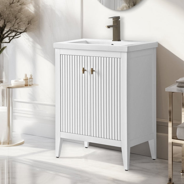 Linear White / Golden Brushed