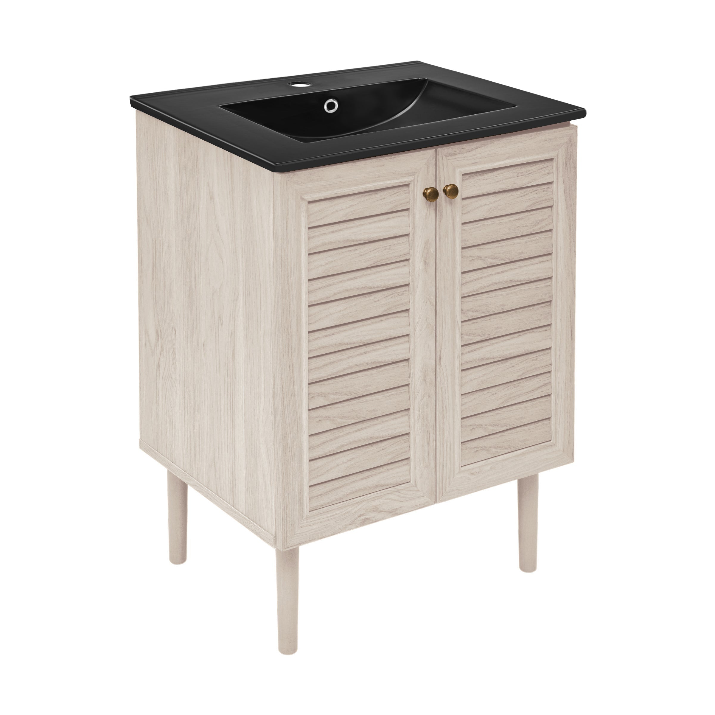 White Oak / Black / 1-Hole