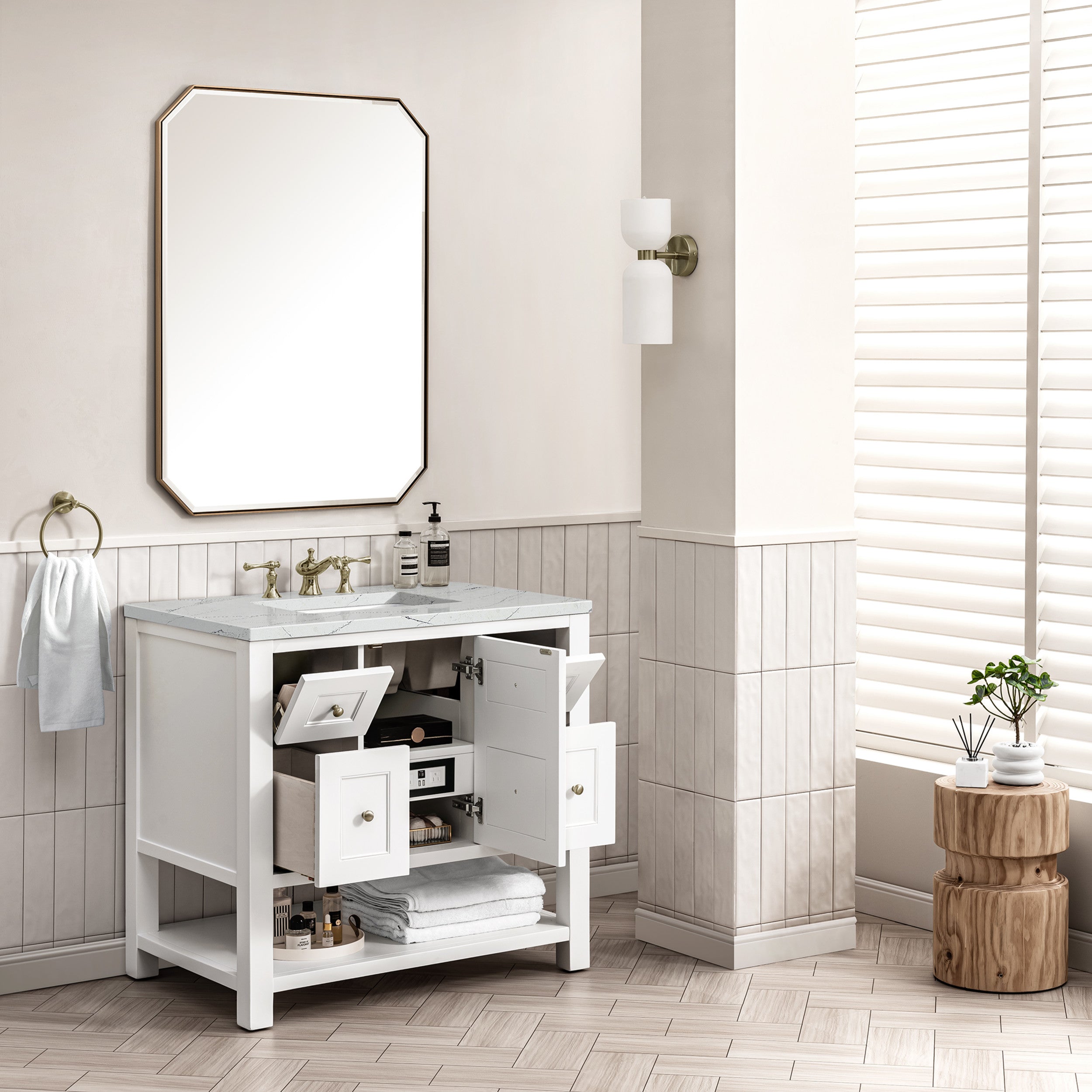 Bright White / Ethereal Noctis - 3 Faucet Holes