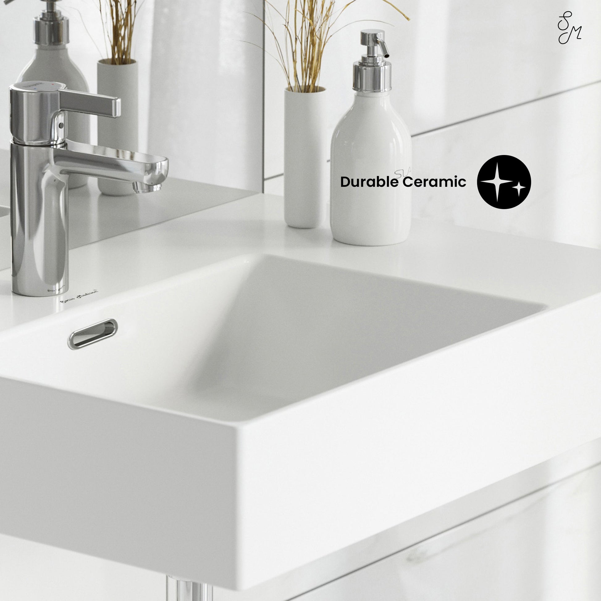 Glossy White / 1-Hole / Left