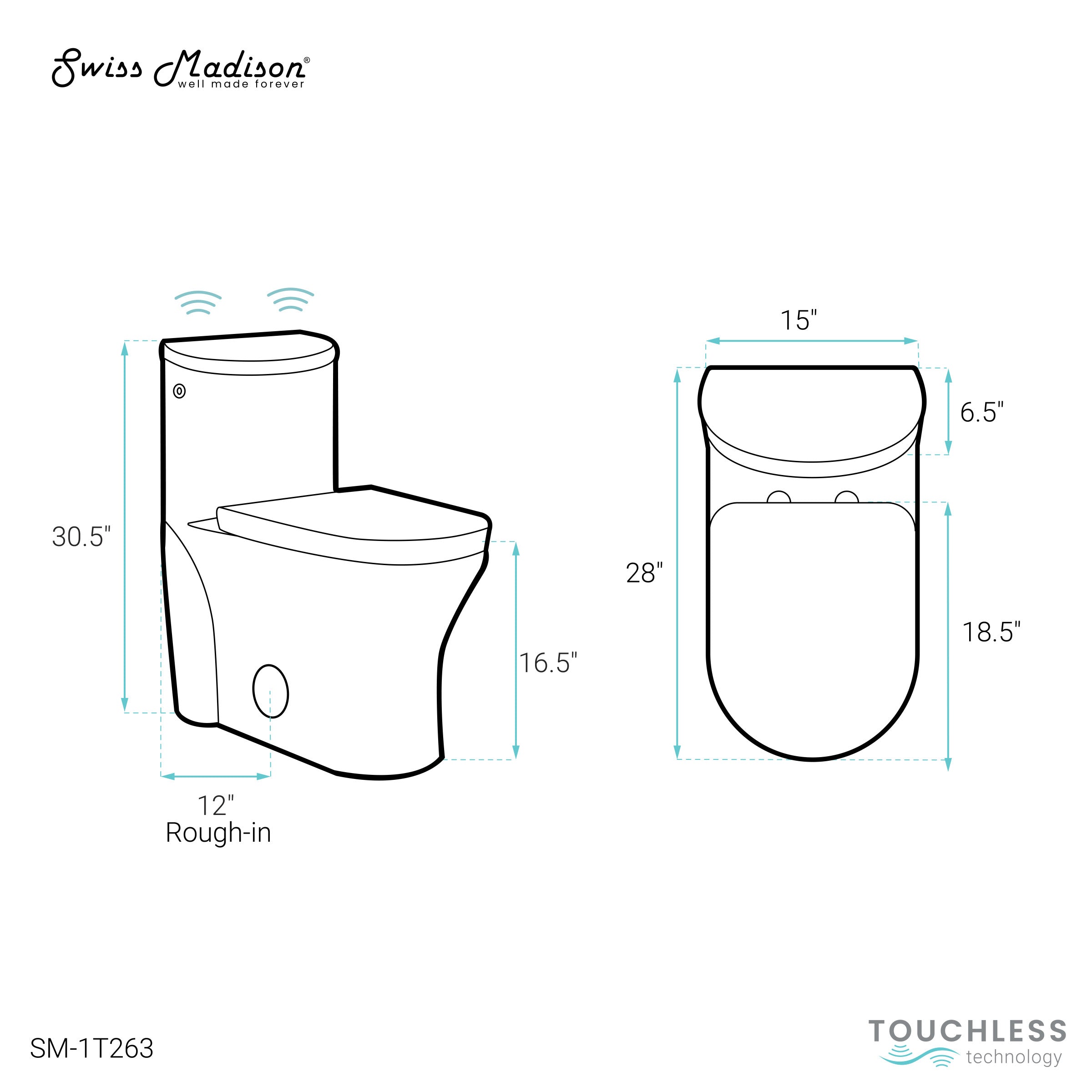 Glossy White / Dual Touchless - Top