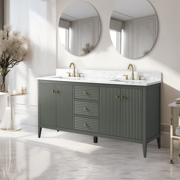 Linear Vintage Green / Golden Brushed