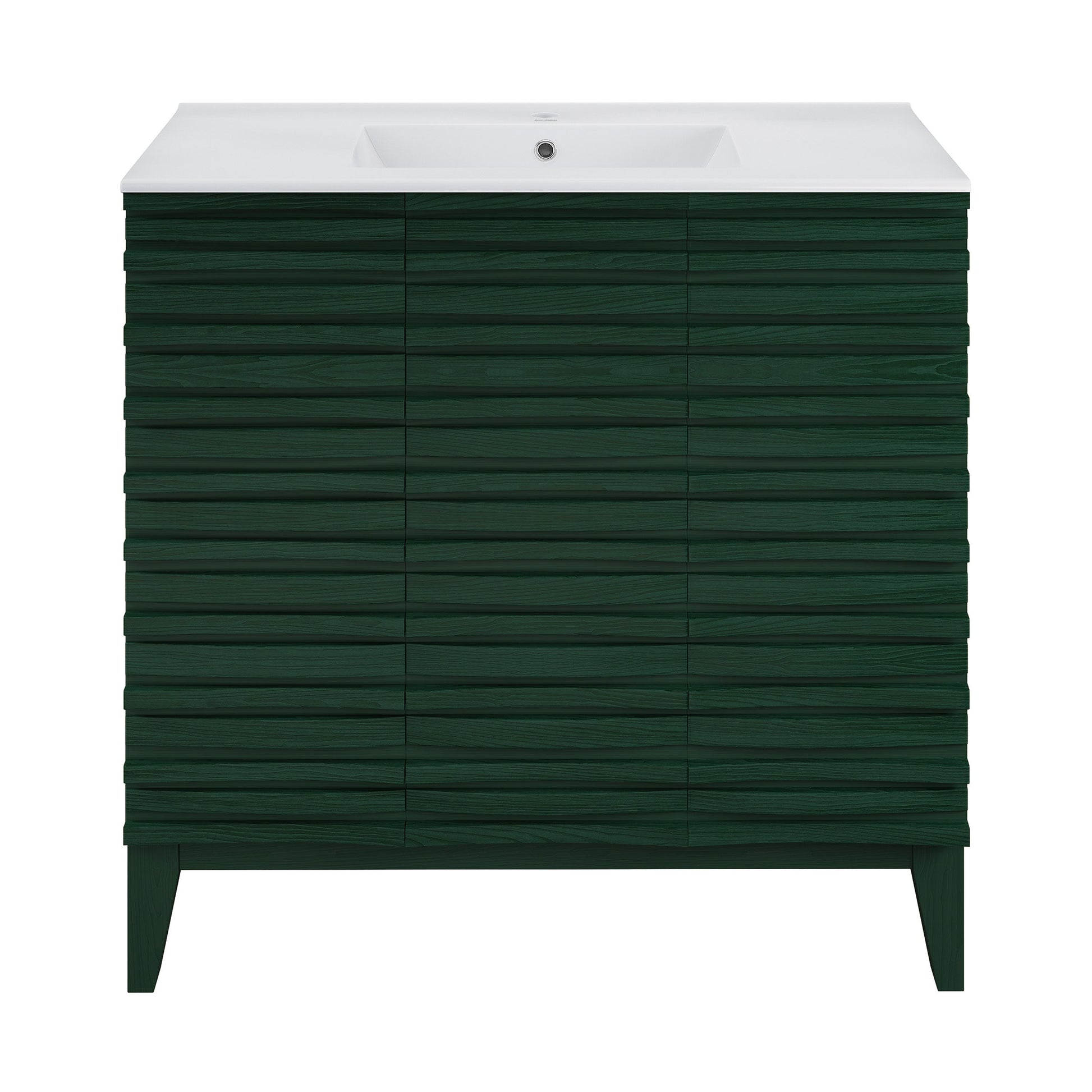 Green Oak / White / 1-Hole