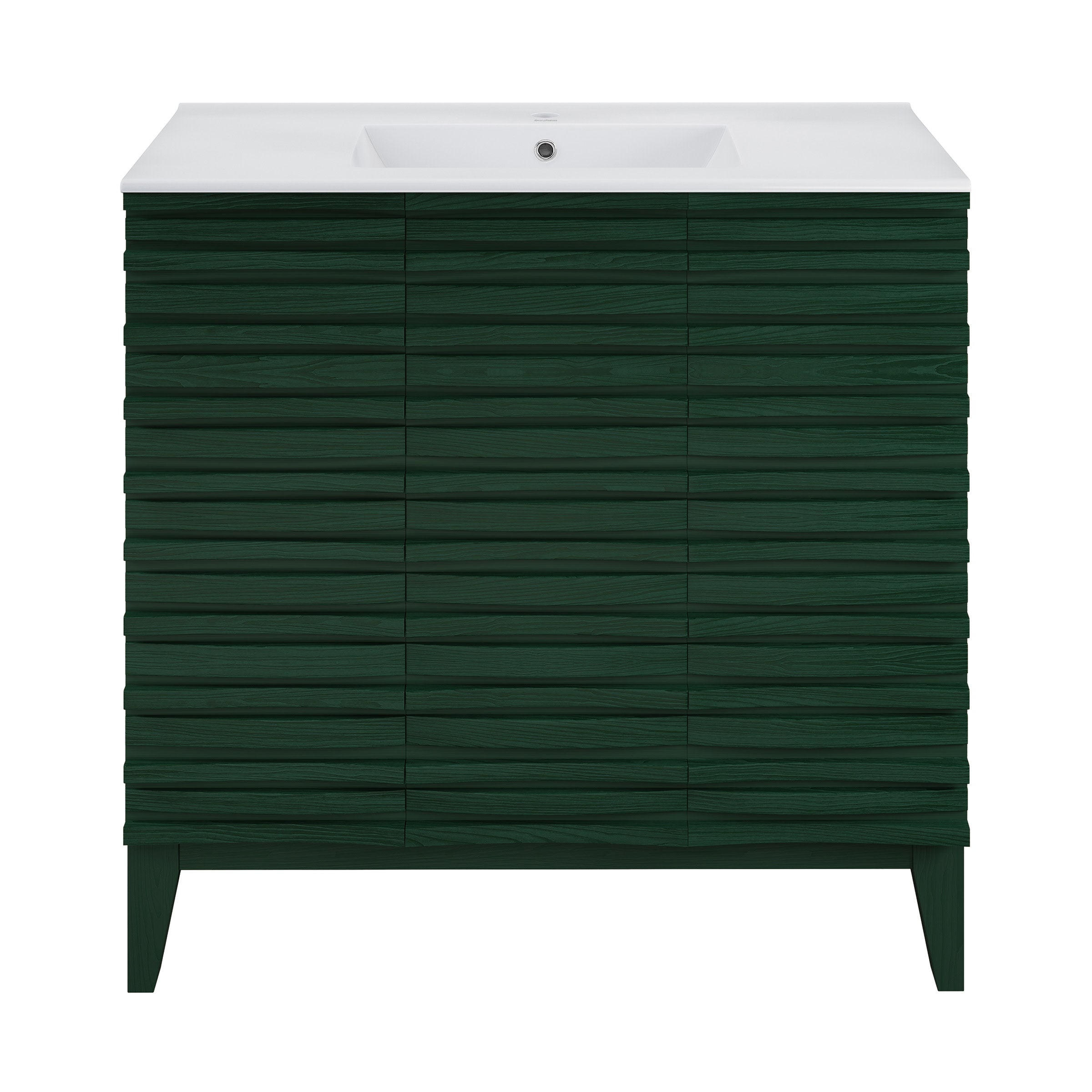Green Oak / White / 1-Hole