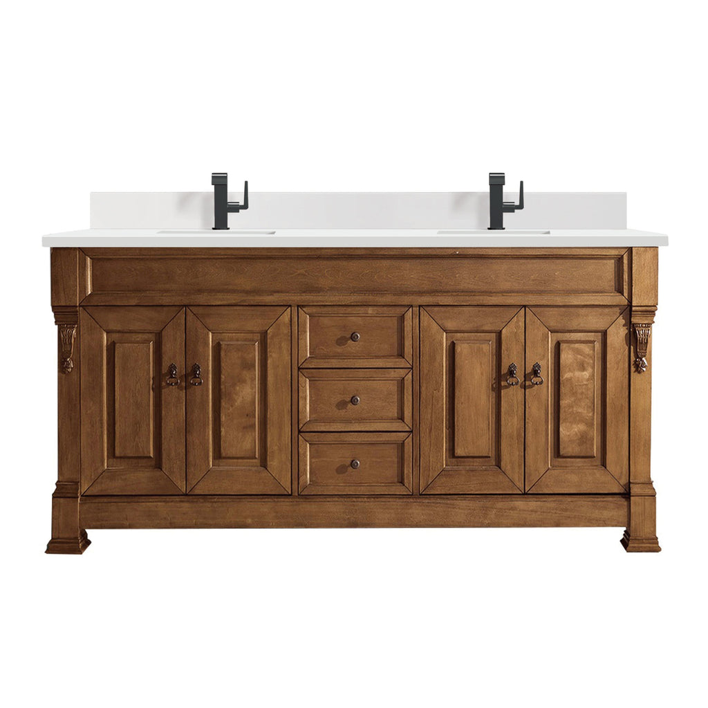 Country Oak / White Zeus - 1 Faucet Hole