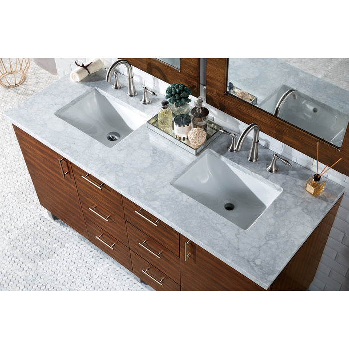 American Walnut / Carrara White - 3 Faucet Holes