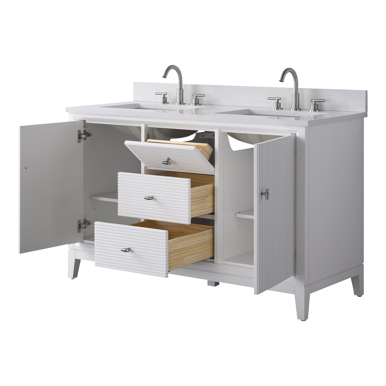 Linear White / Brushed Nickel