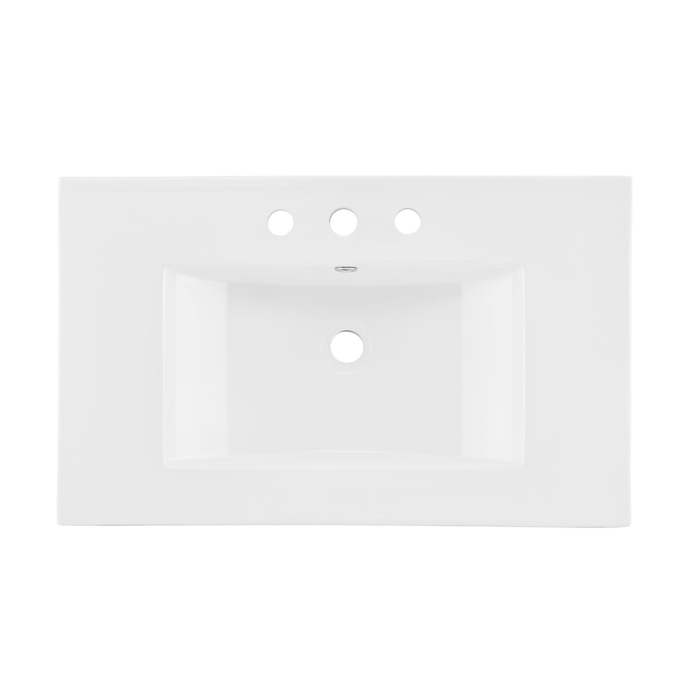 Glossy White / 3-Hole - Center
