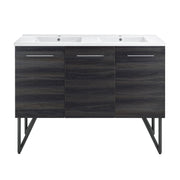 Black Walnut / White / 1-Hole
