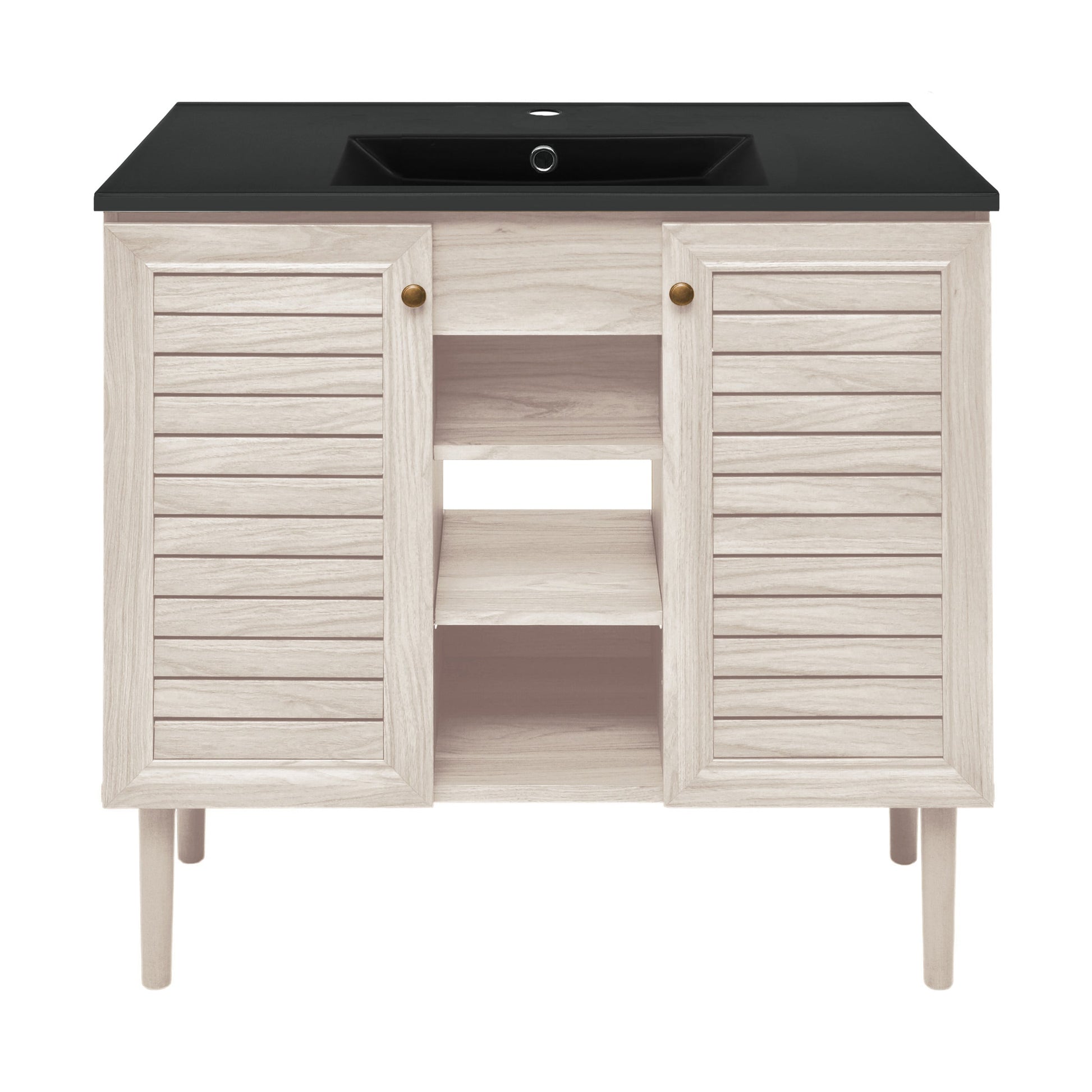 White Oak / Black / 1-Hole