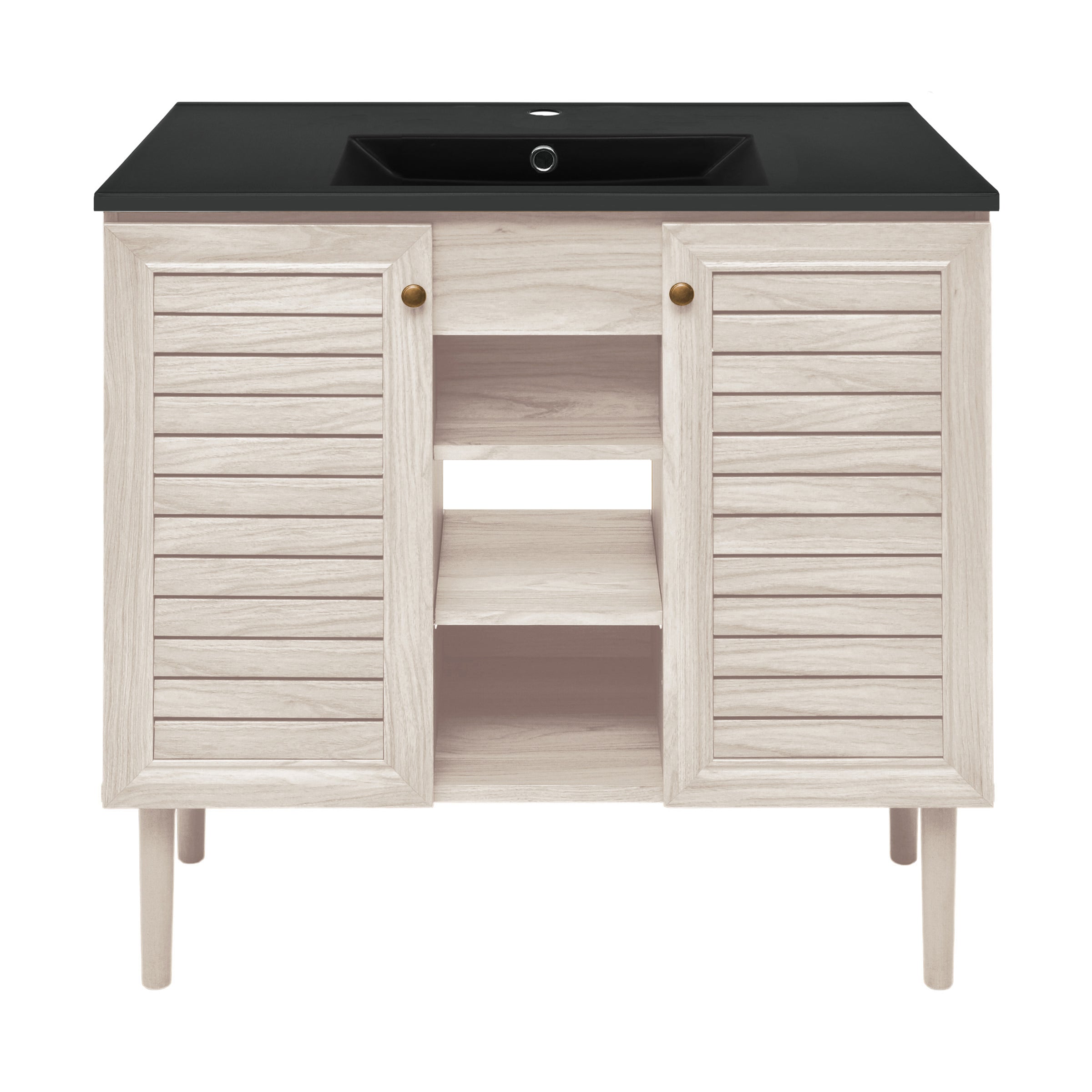 White Oak / Black / 1-Hole