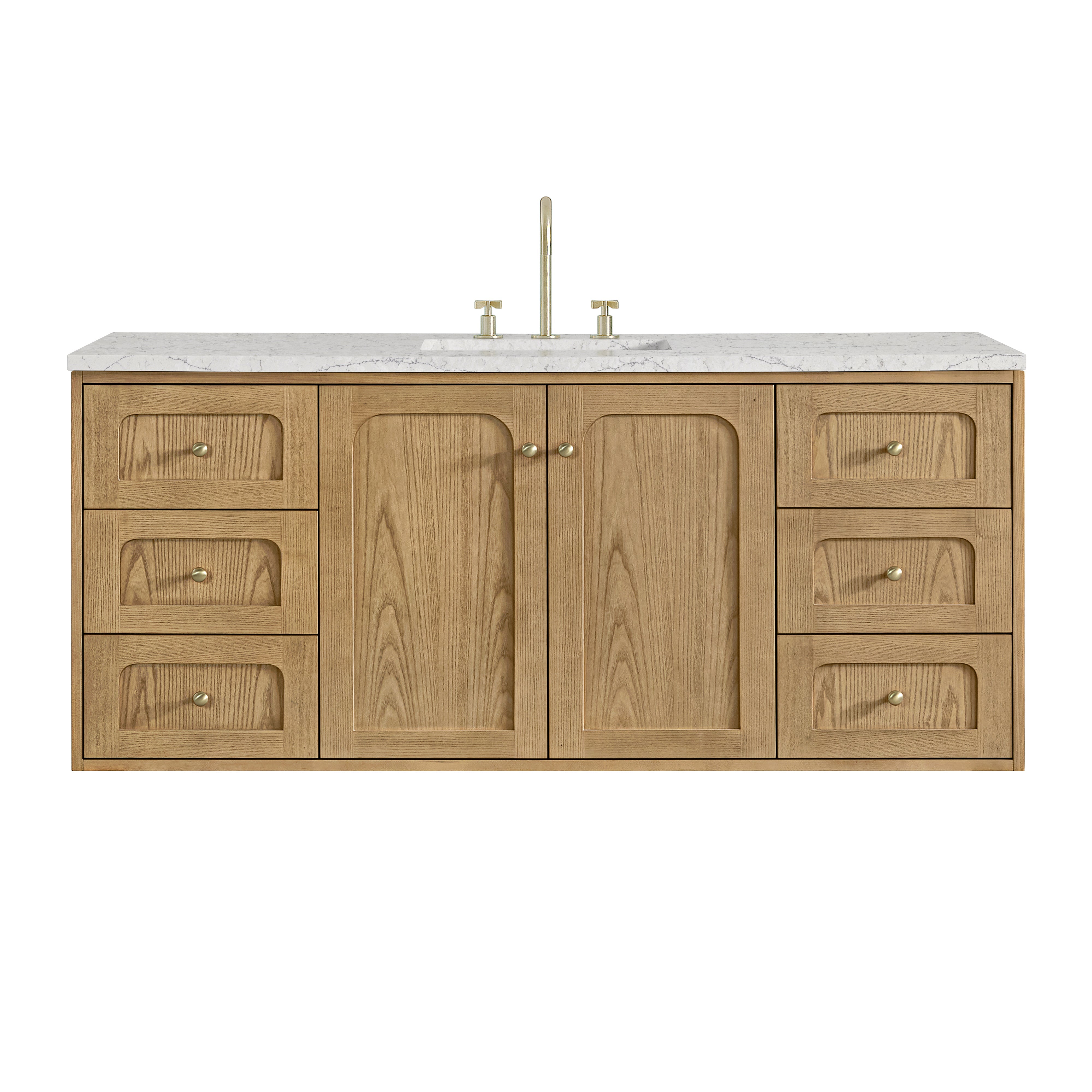 Light Natural Oak / Eternal Jasmine Pearl - 3 Faucet Holes