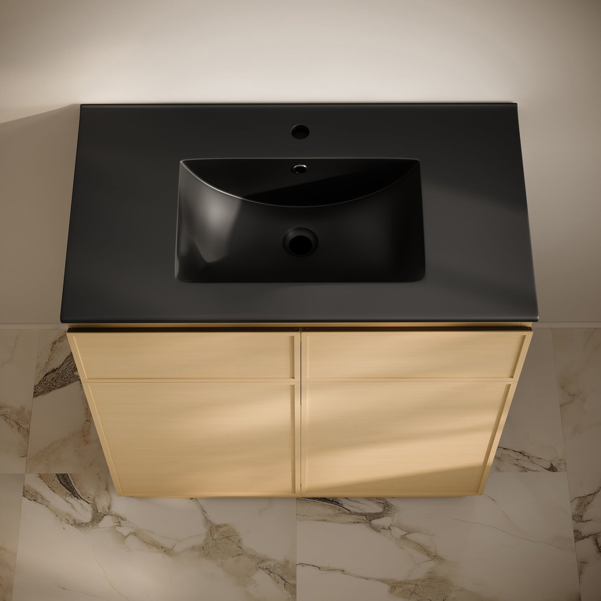 Natural Oak / Black / 1-Hole