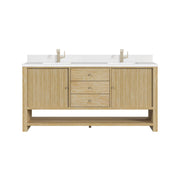 Sunwashed Oak / White Zeus - 1 Faucet Hole