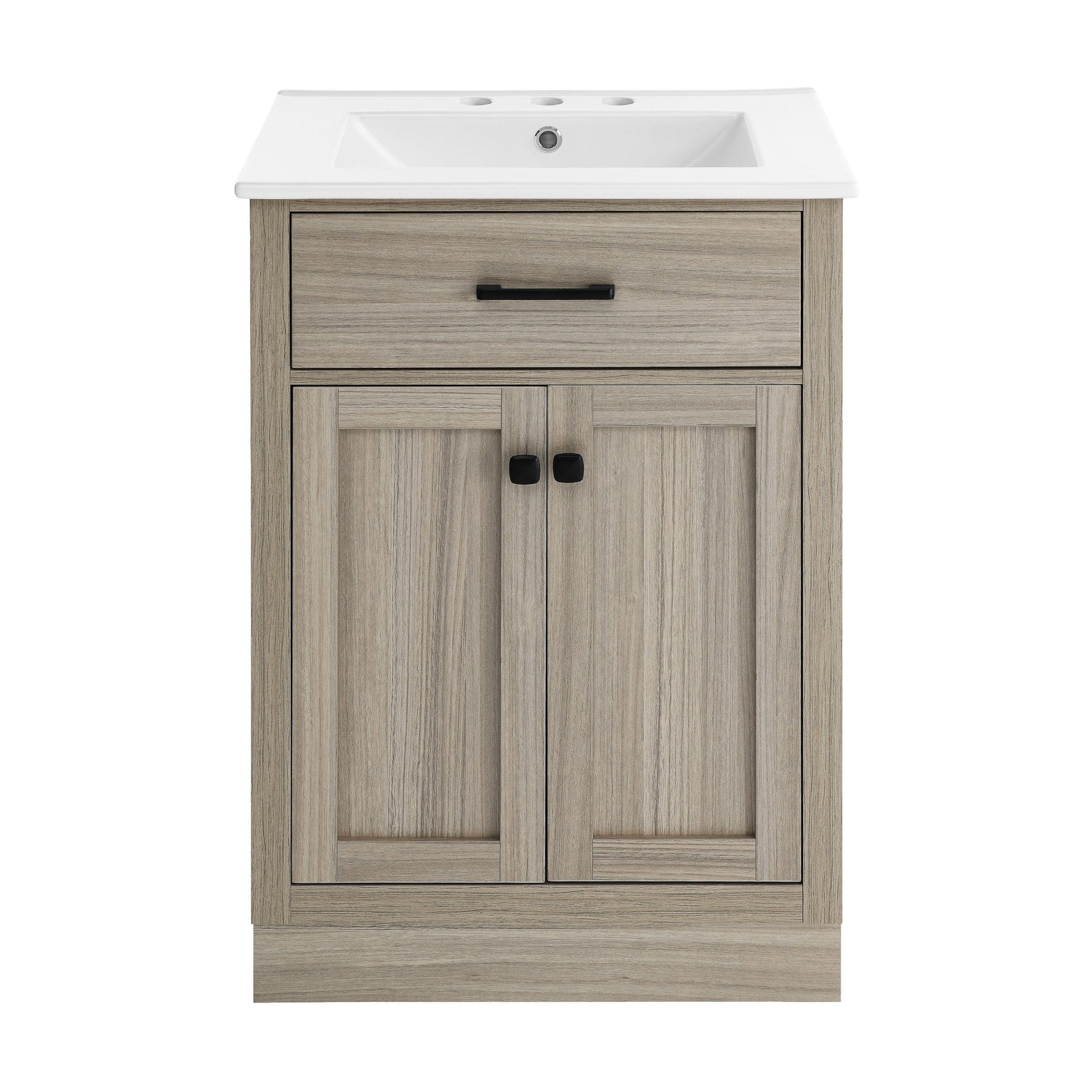 Weathered Oak / White / 3-Hole