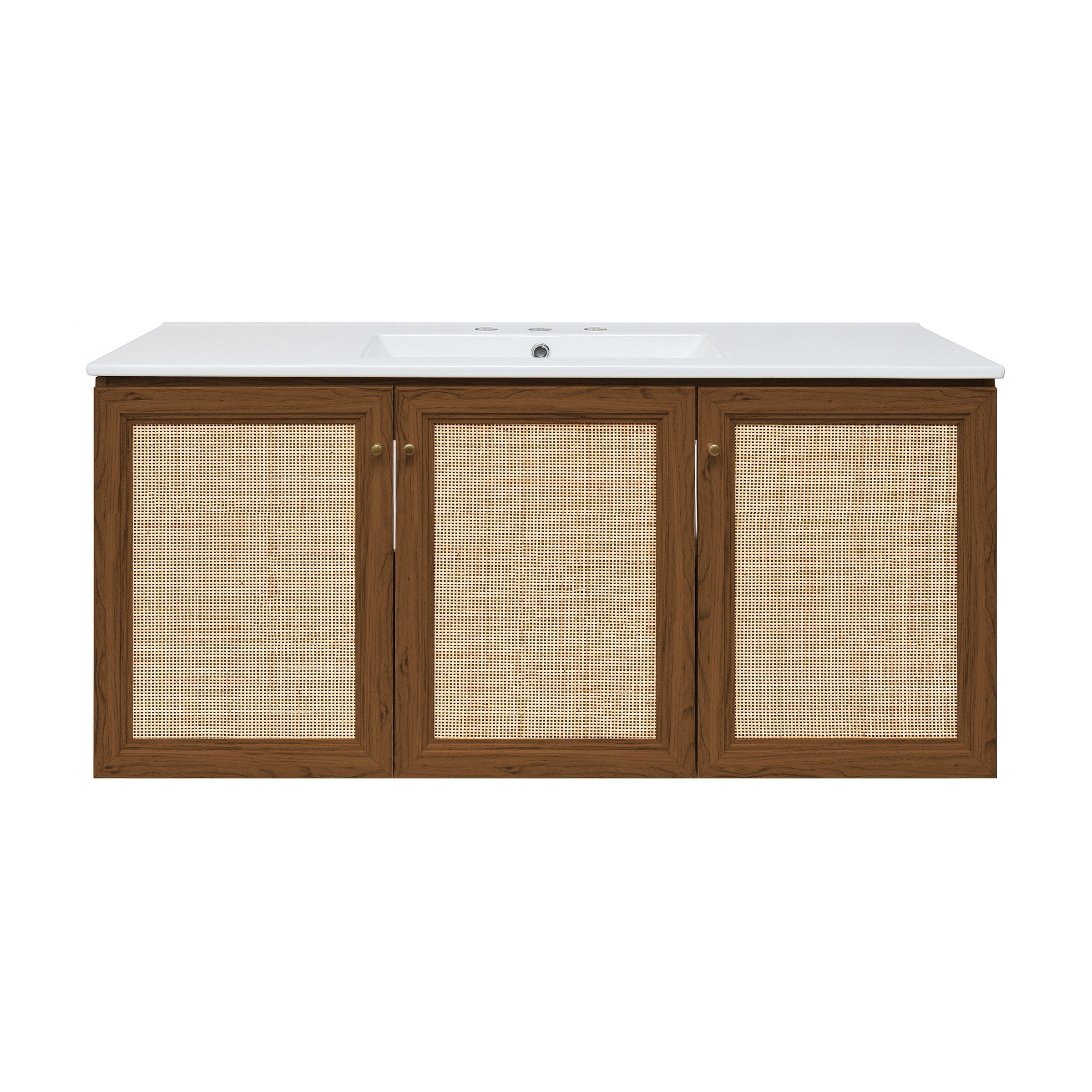 Brown Oak / White / 3-Hole