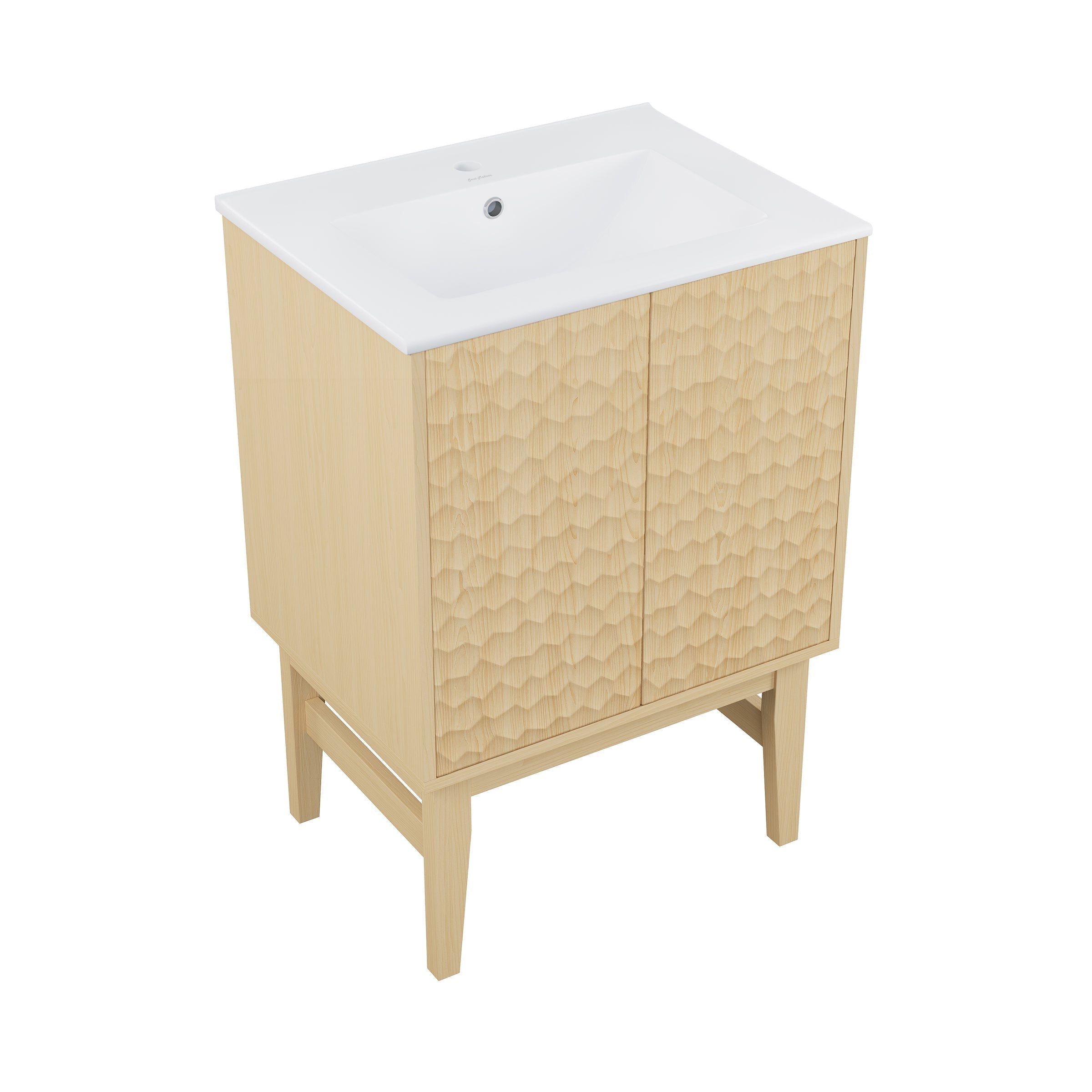 Natural Oak / White / 1-Hole